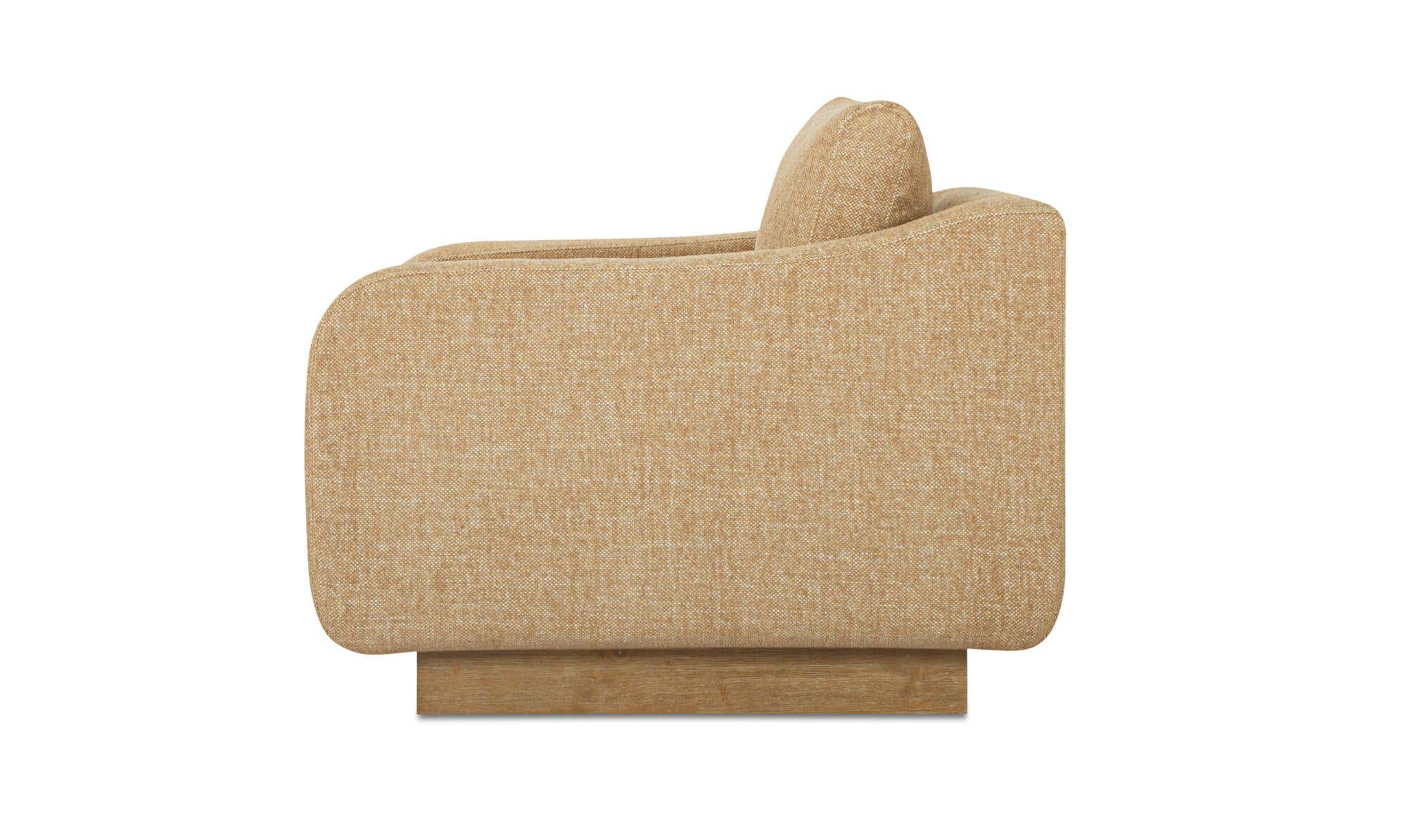 38" Ochre Upholstered Lounge Chair