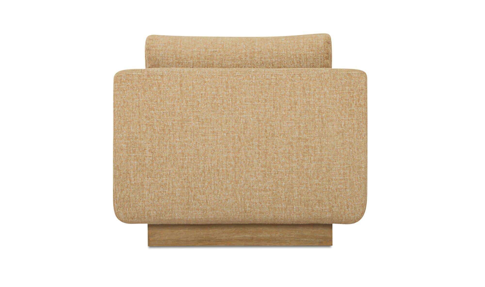 38" Ochre Upholstered Lounge Chair