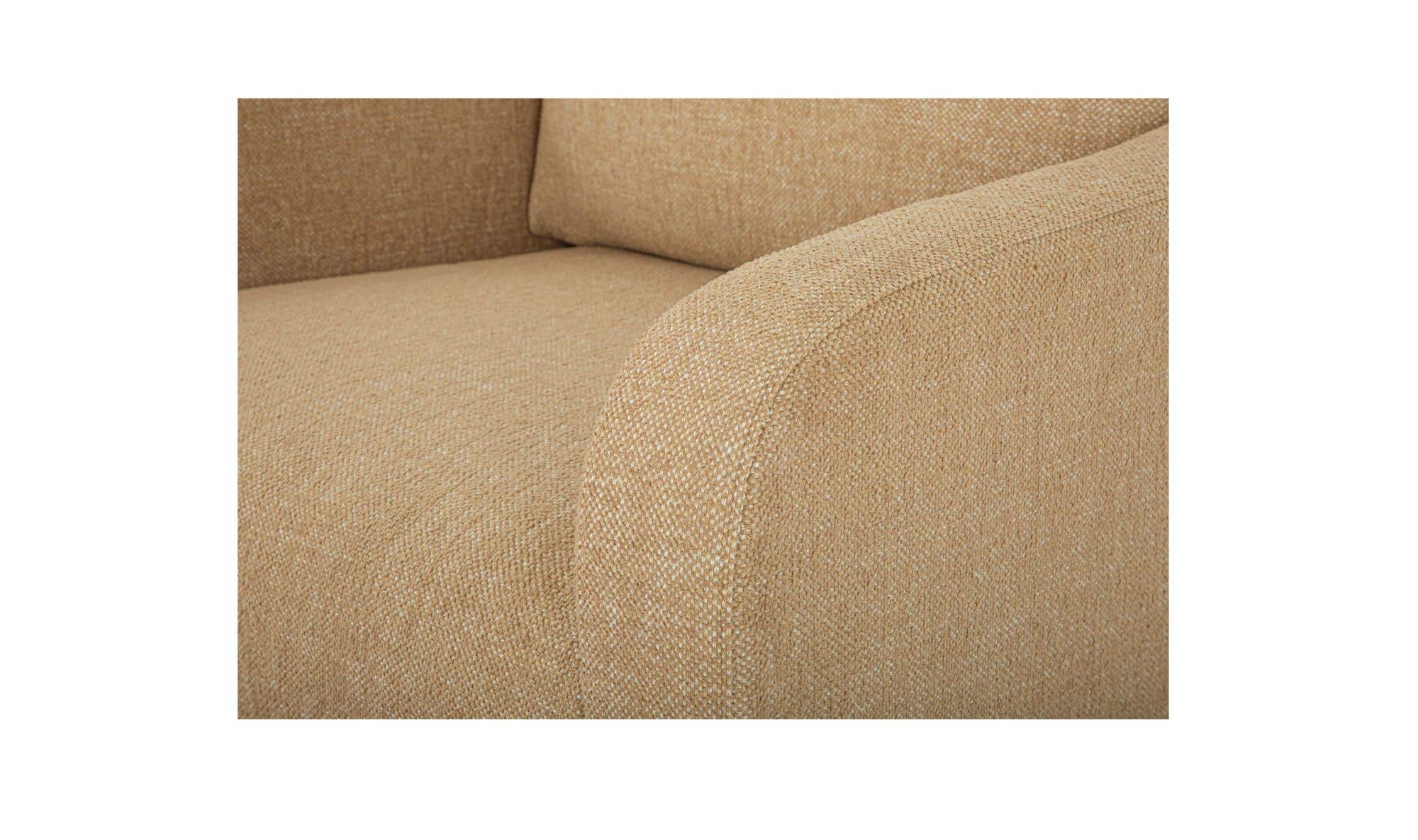 38" Ochre Upholstered Lounge Chair