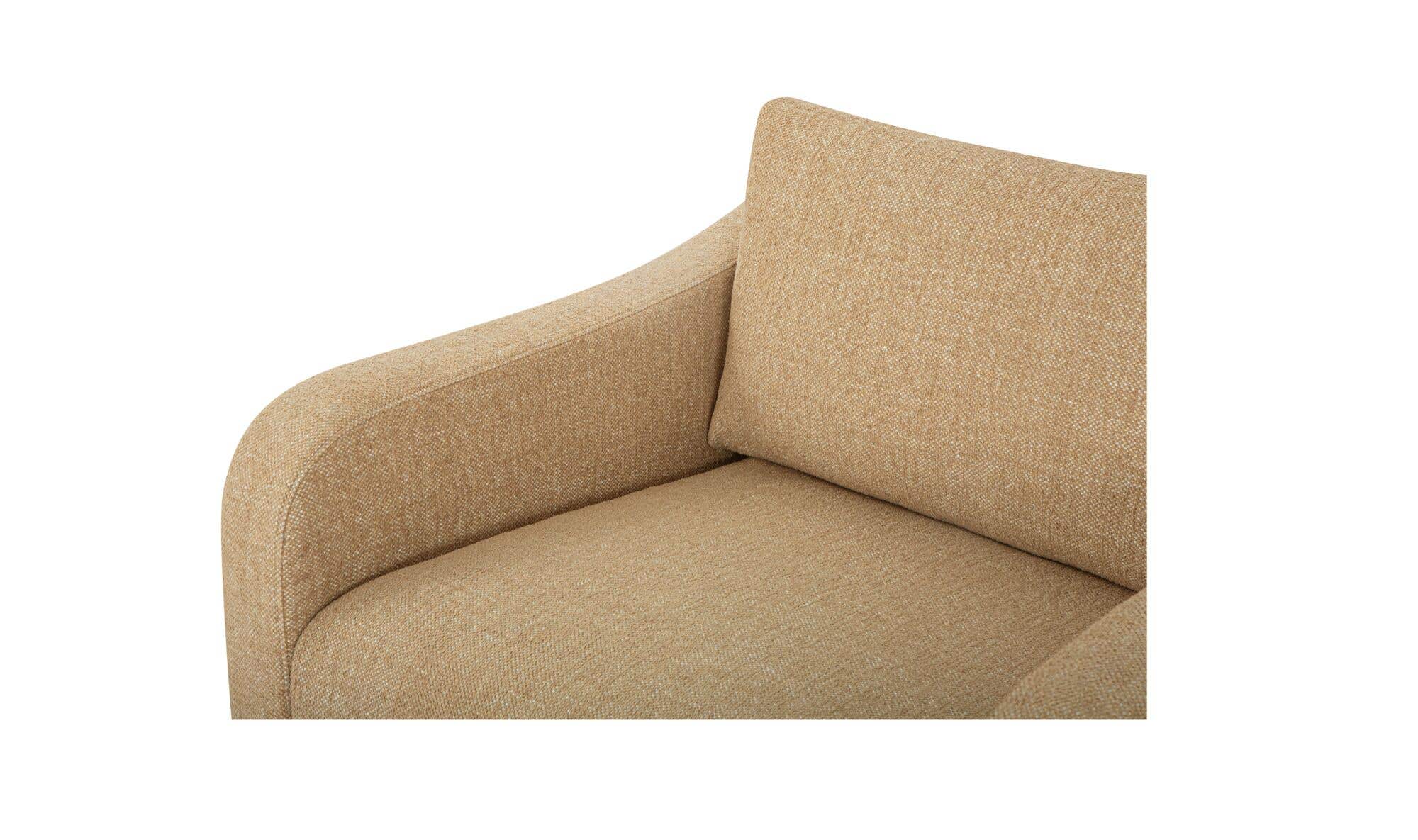 38" Ochre Upholstered Lounge Chair