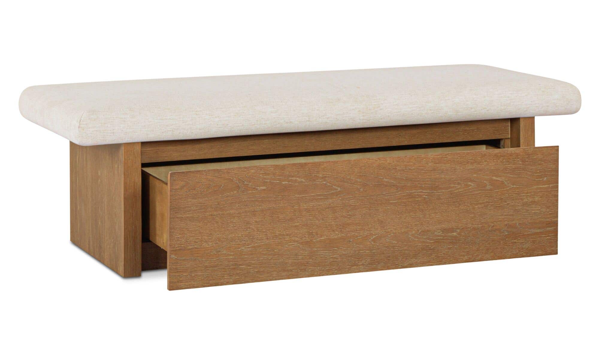 60" Oat Upholstered Bench