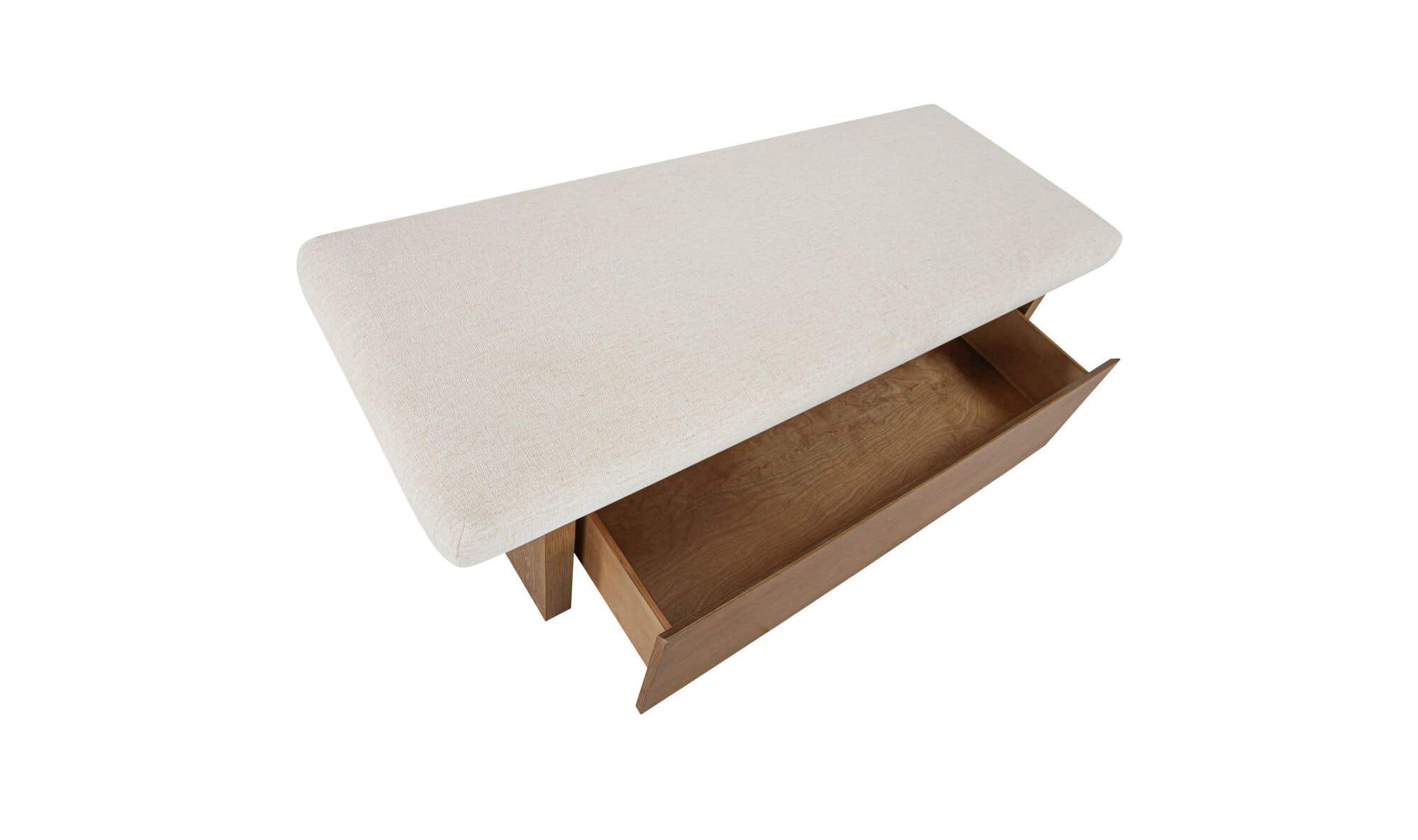 60" Oat Upholstered Bench