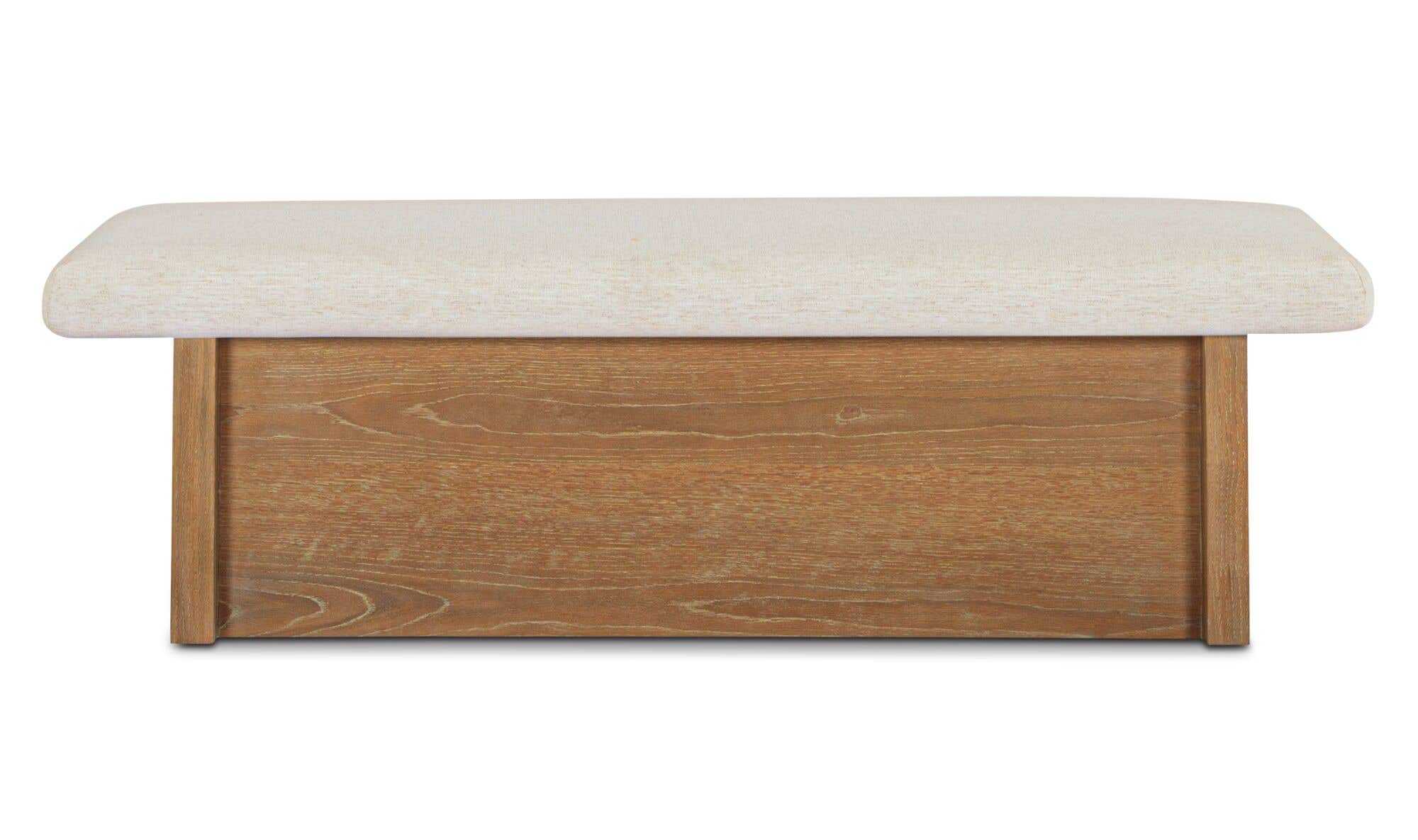 60" Oat Upholstered Bench