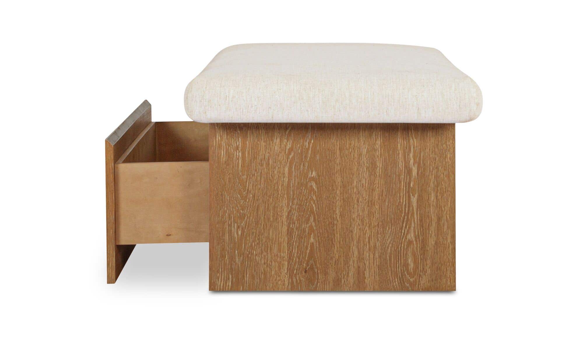 60" Oat Upholstered Bench