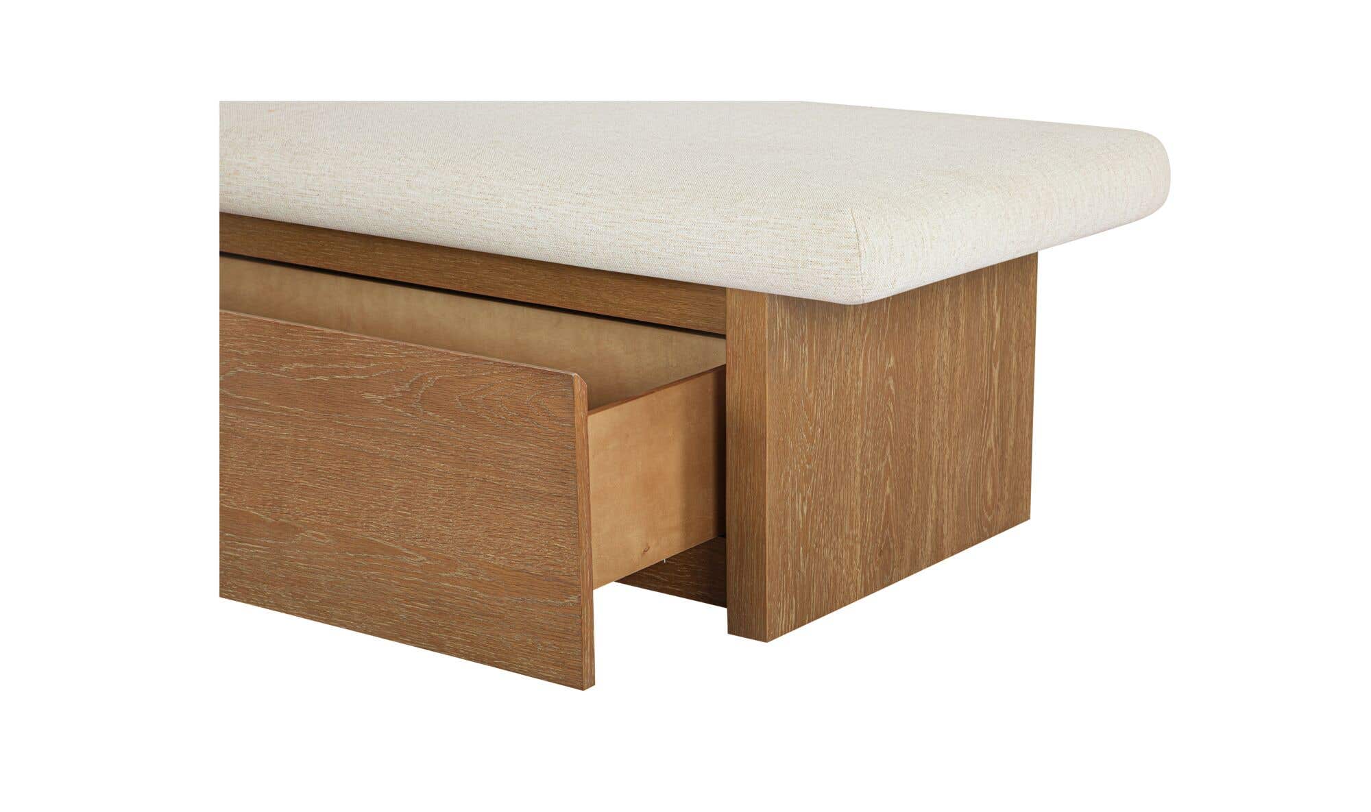 60" Oat Upholstered Bench