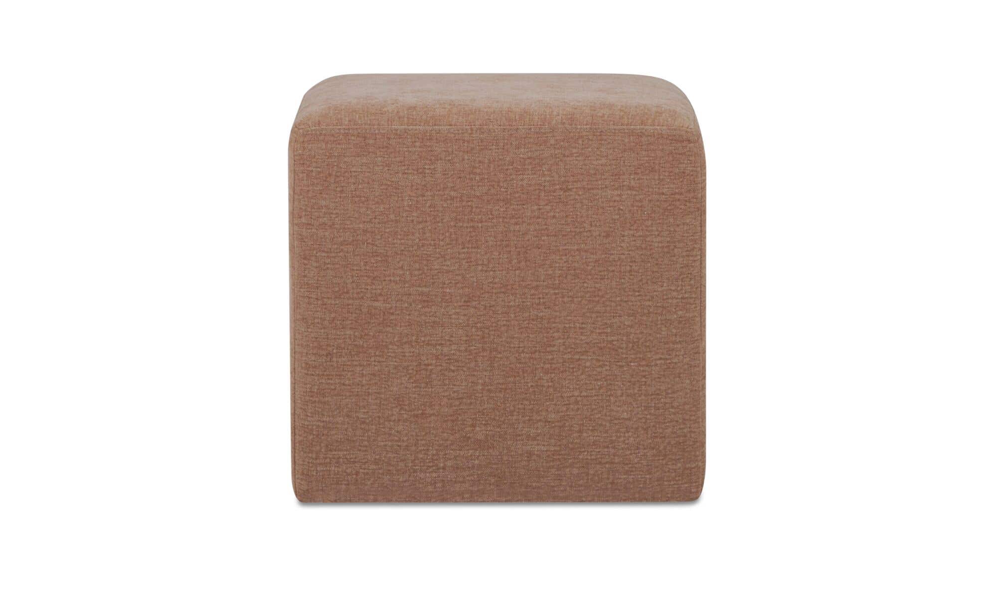 18" Washed Pink Wood Stool