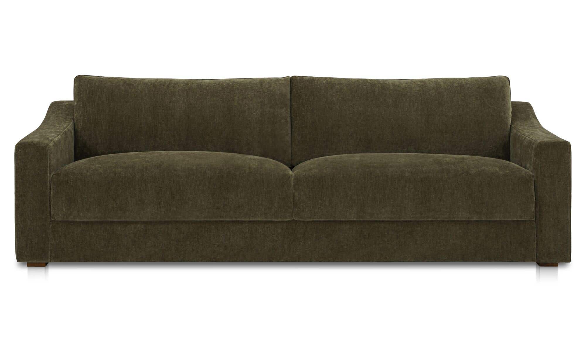 91" Cedar Green Upholstered Sofa
