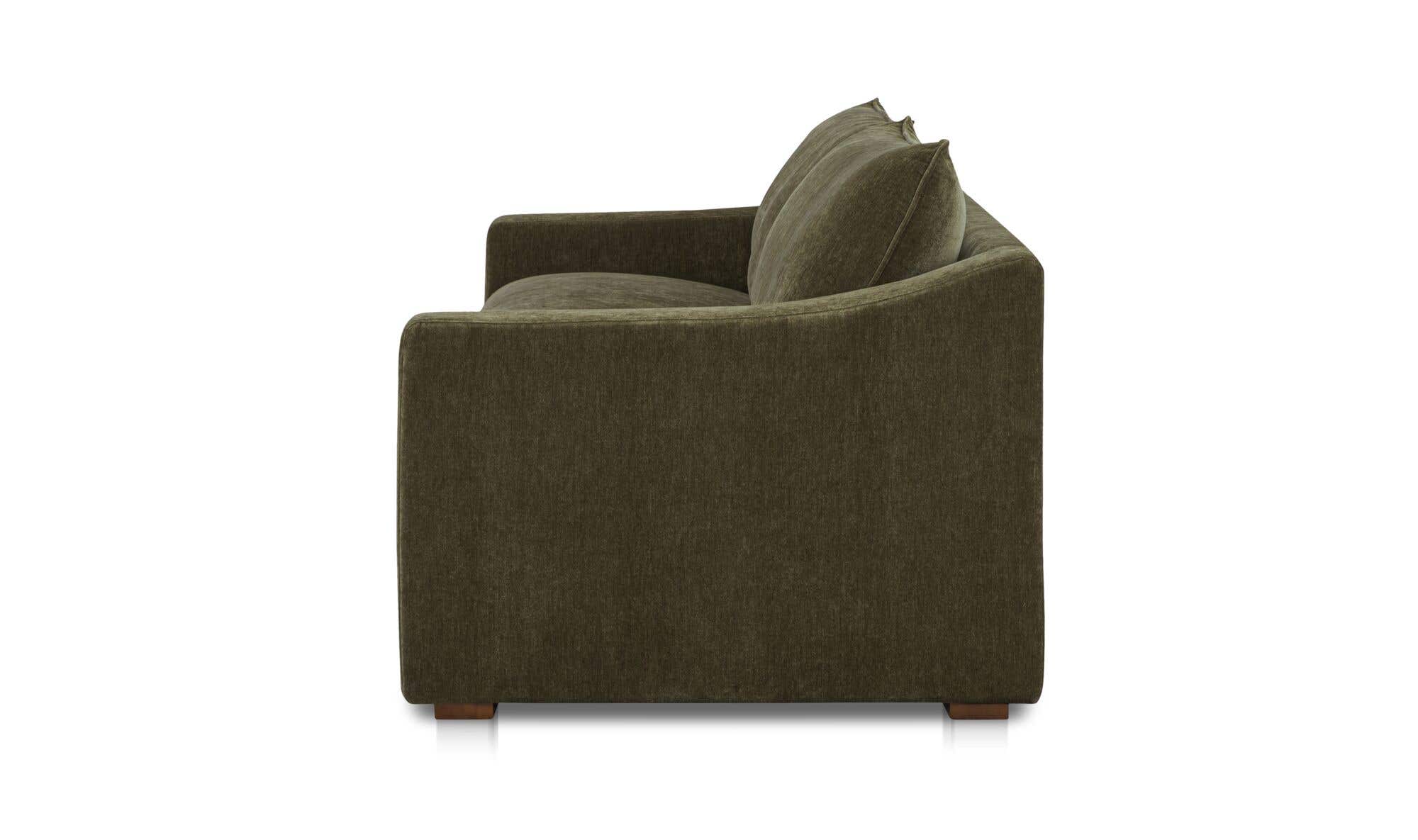 91" Cedar Green Upholstered Sofa