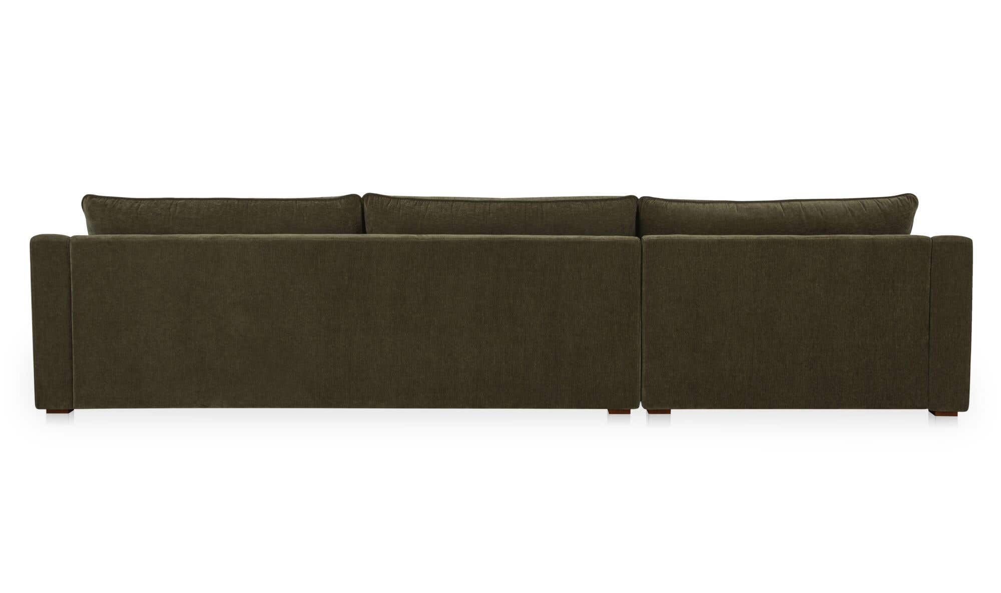 130.5" Cedar Green Upholstered Left Facing Sectional