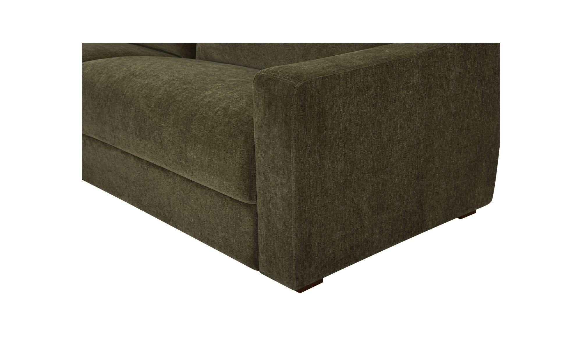 130.5" Cedar Green Upholstered Left Facing Sectional