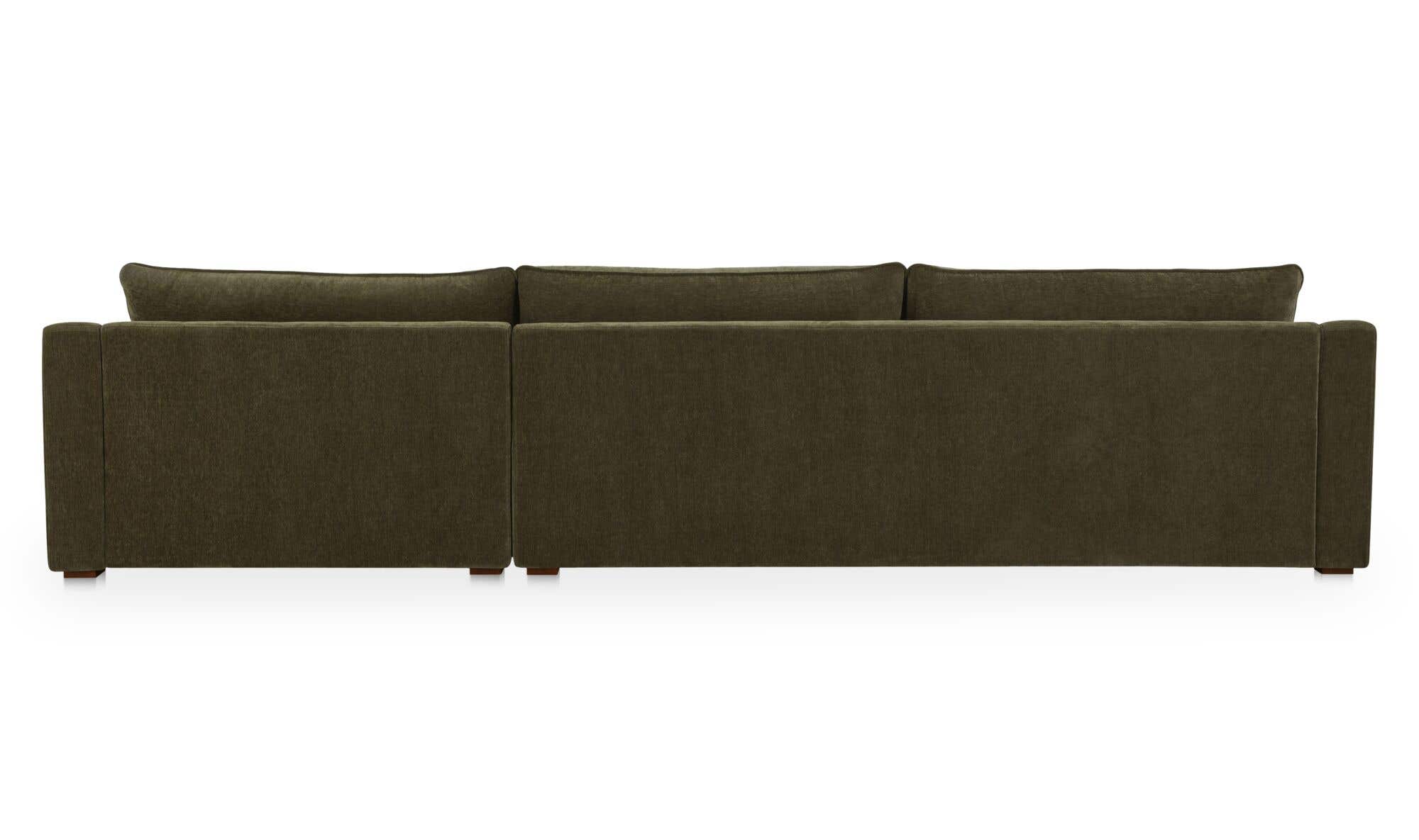 130.5" Cedar Green Upholstered Right Facing Sectional