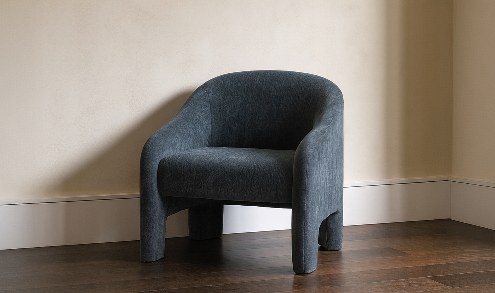 29.5" Slate Blue Upholstered Accent Chair