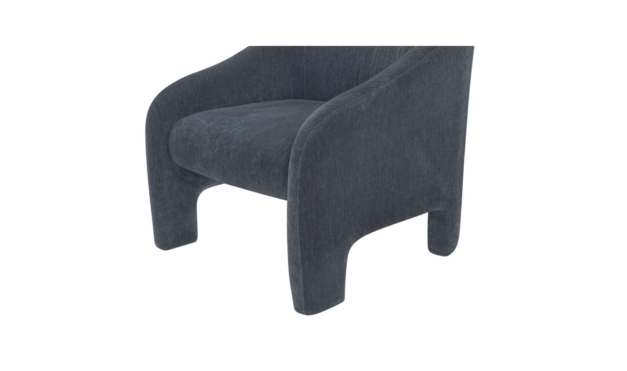 29.5" Slate Blue Upholstered Accent Chair
