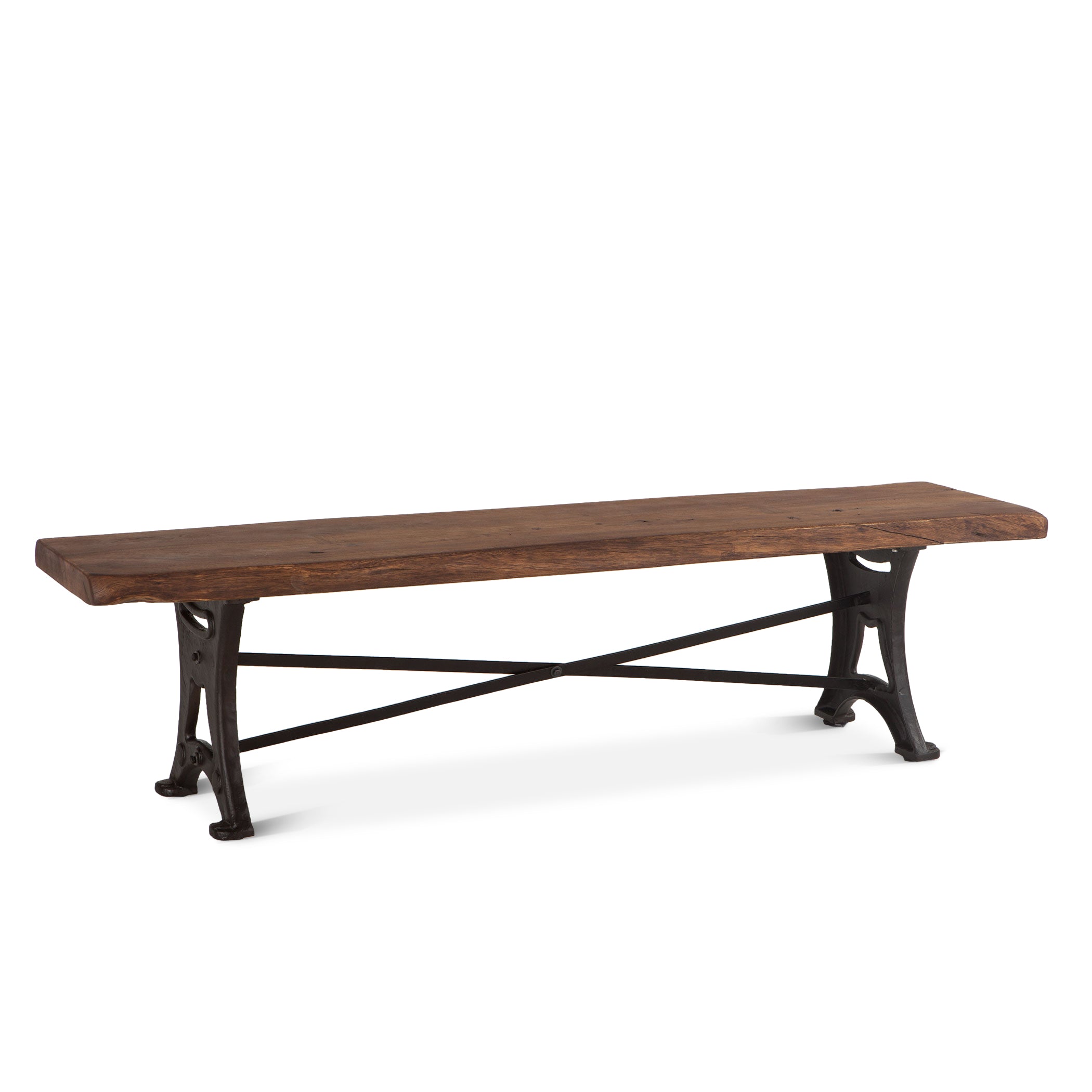 70" Raw Walnut Acacia Wood Bench