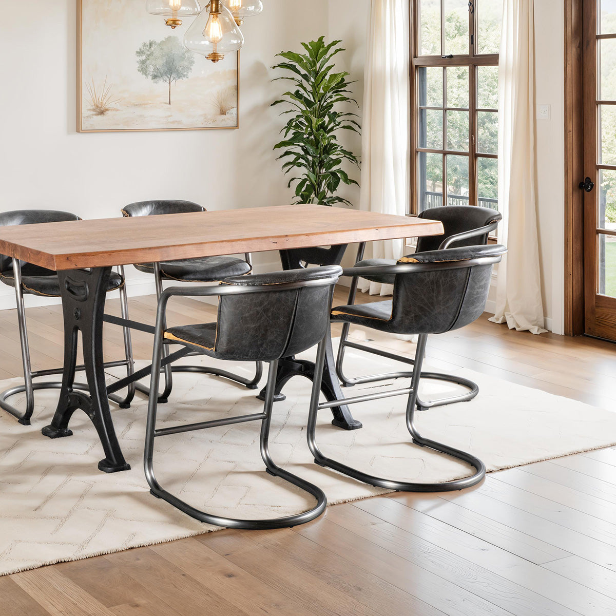72" Raw Walnut Acacia Wood Gathering Table