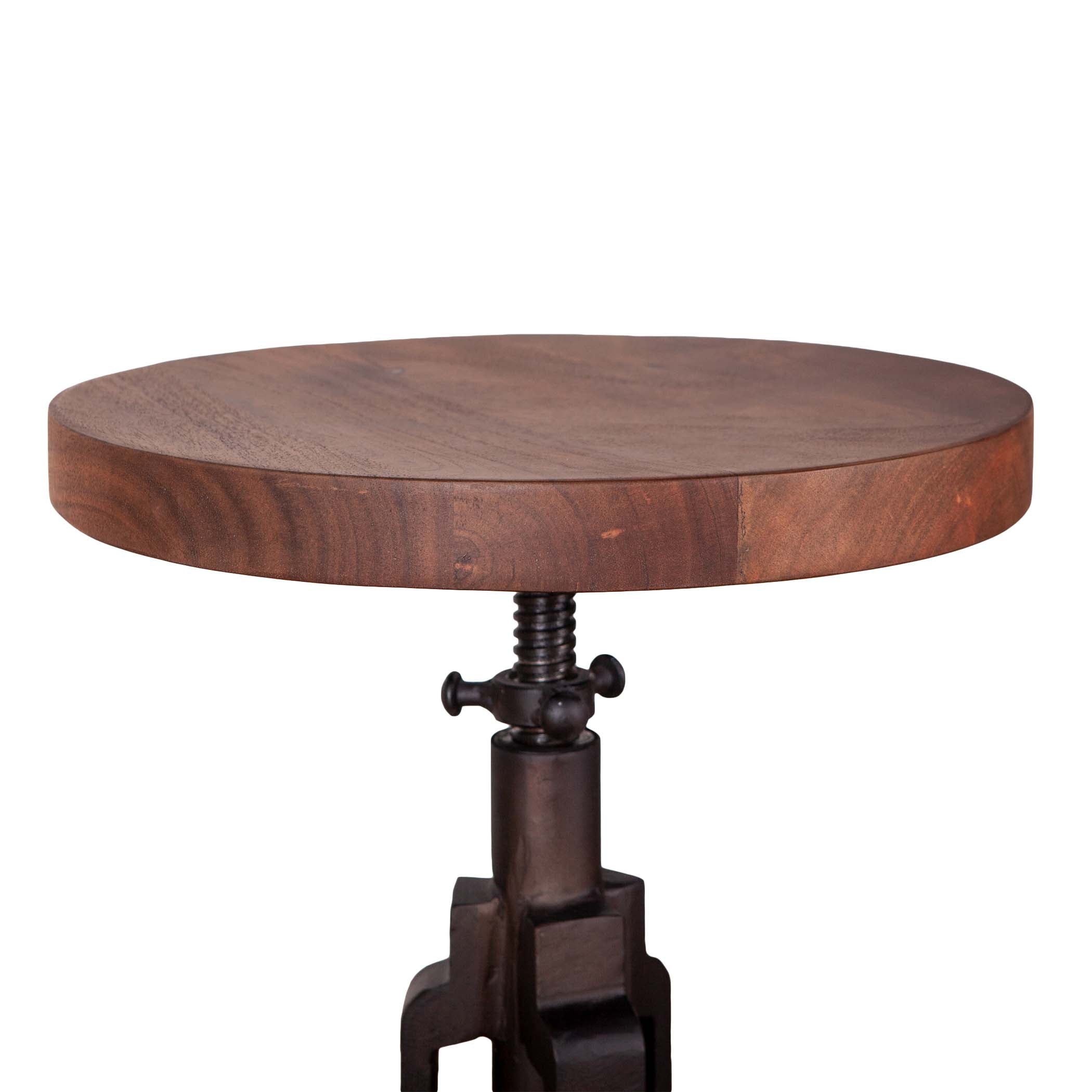 14" Raw Walnut Adjustable Stool
