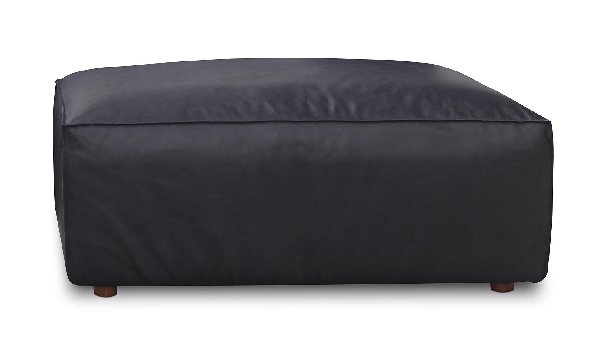 FORM OTTOMAN VANTAGE BLACK LEATHER