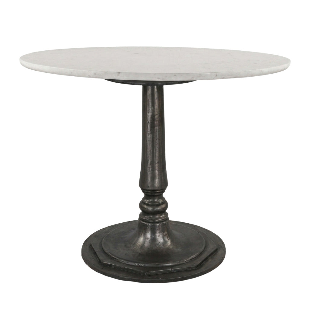 48" White Marble and Cafe Gathering Table