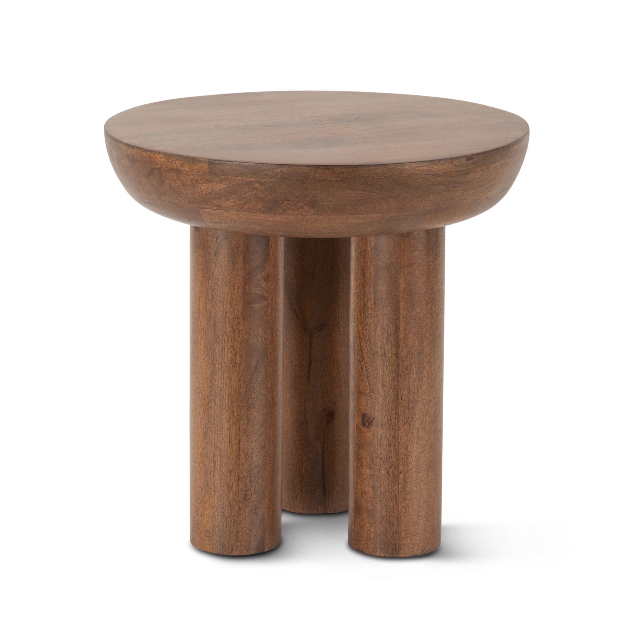 20" Acorn Brown Solid Wood Side Table