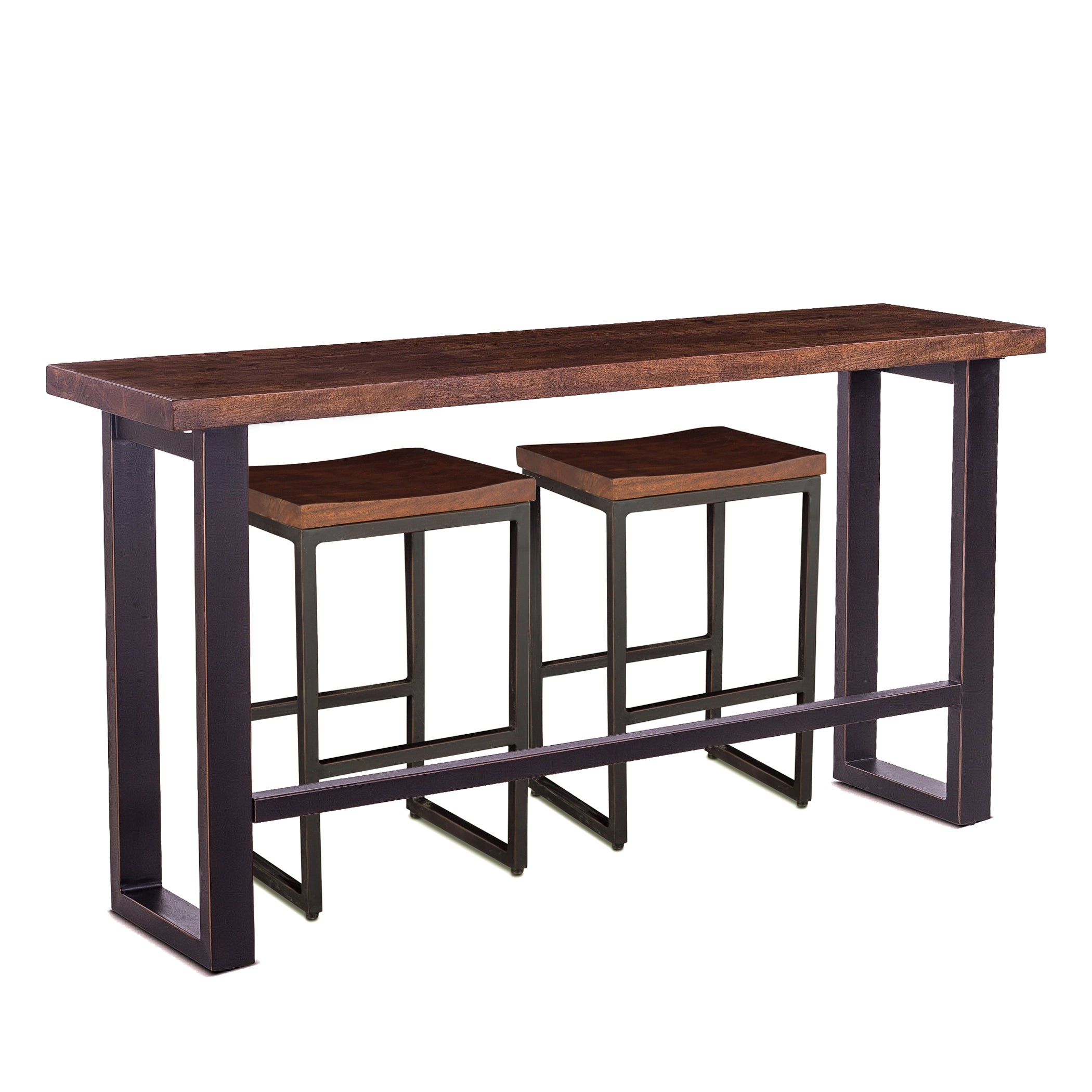 70" Tawny Brown Acacia Wood Console Table
