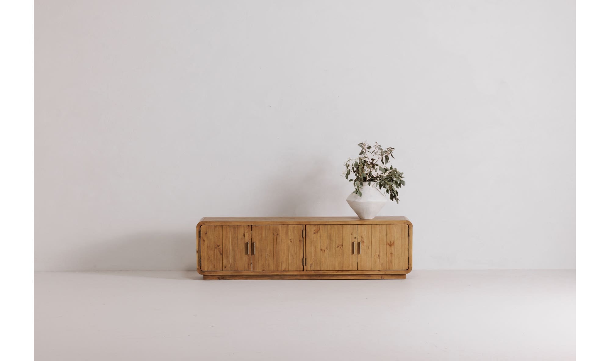 78.75" Rustic Blonde Wood Cabinet