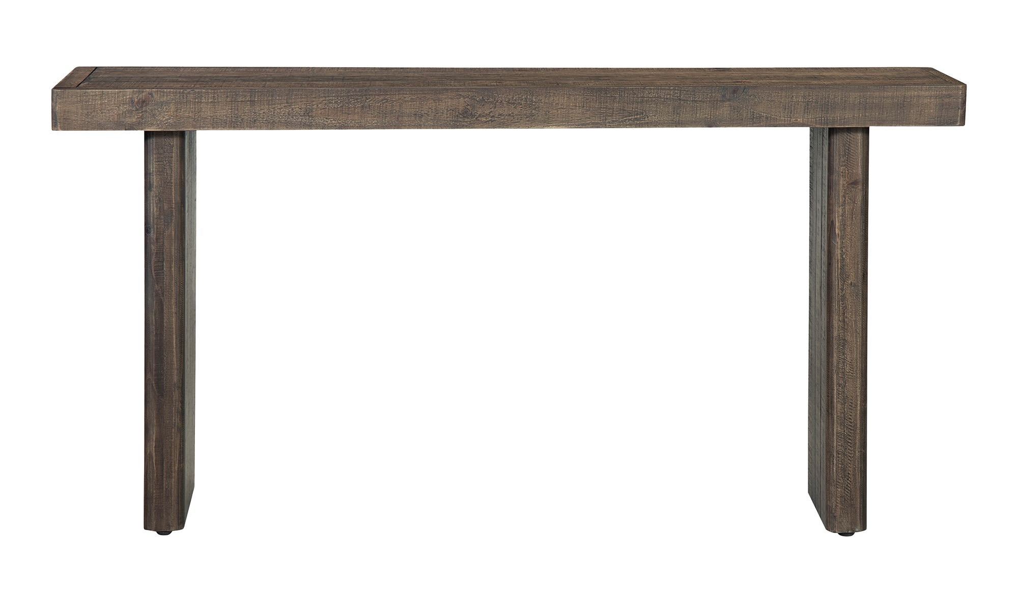 60" Aged Brown Console Table