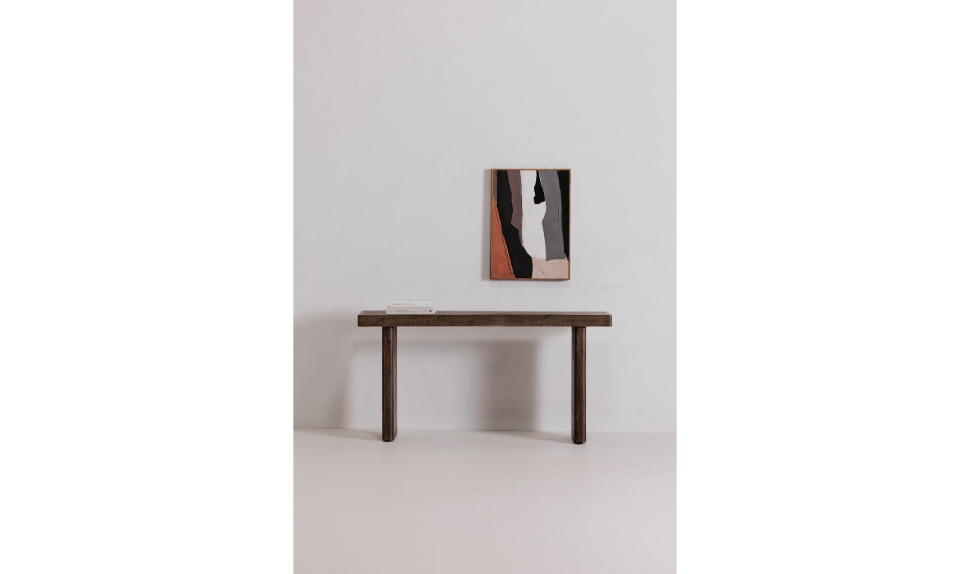 60" Aged Brown Console Table