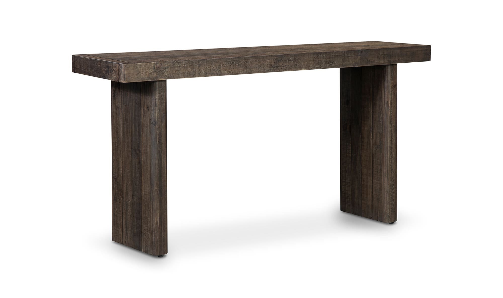 60" Aged Brown Console Table