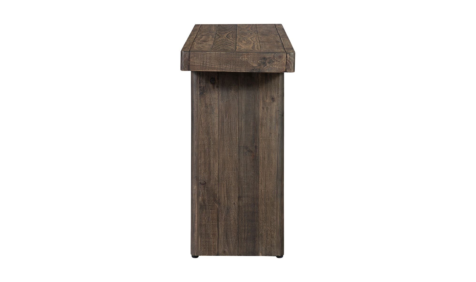 60" Aged Brown Console Table