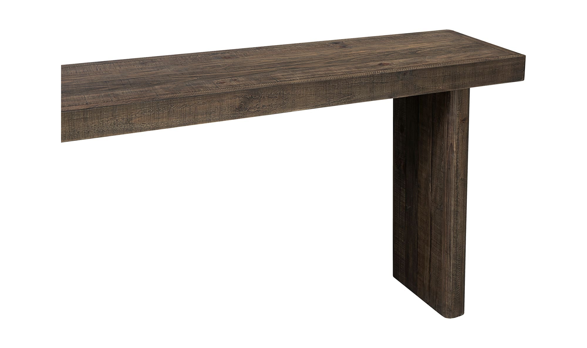 60" Aged Brown Console Table