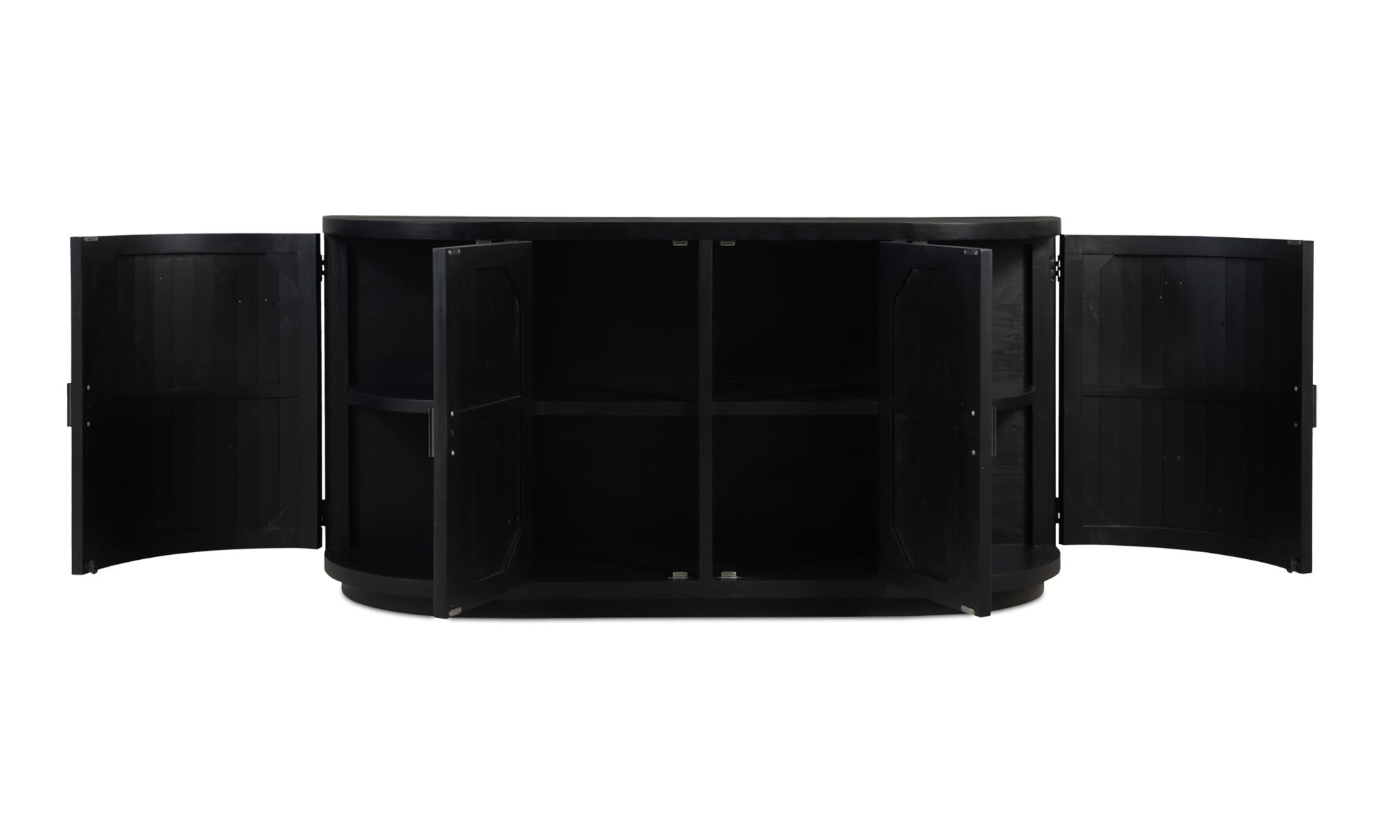 71" Black Wood Sideboard