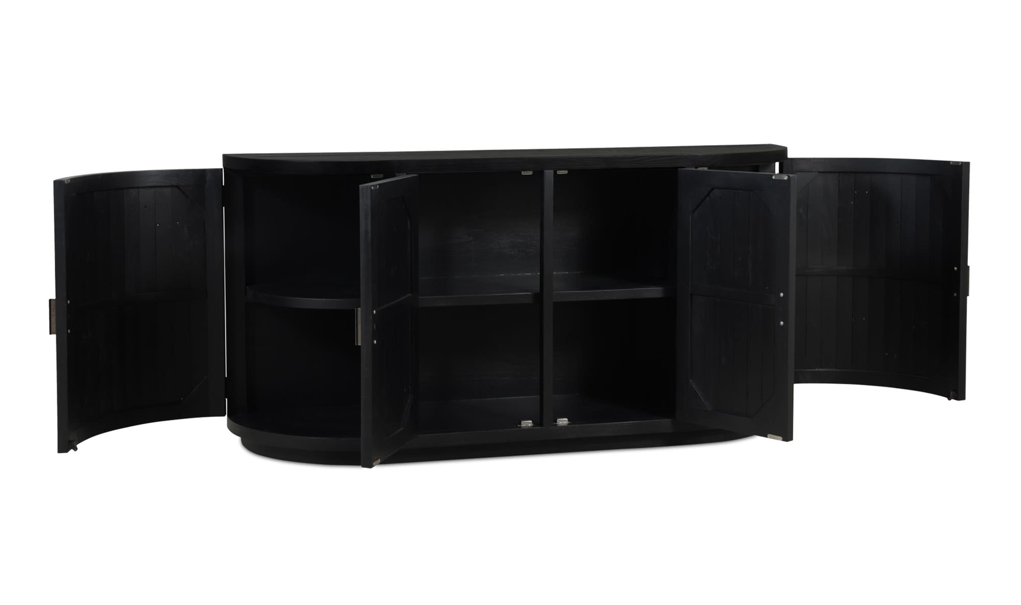 71" Black Wood Sideboard