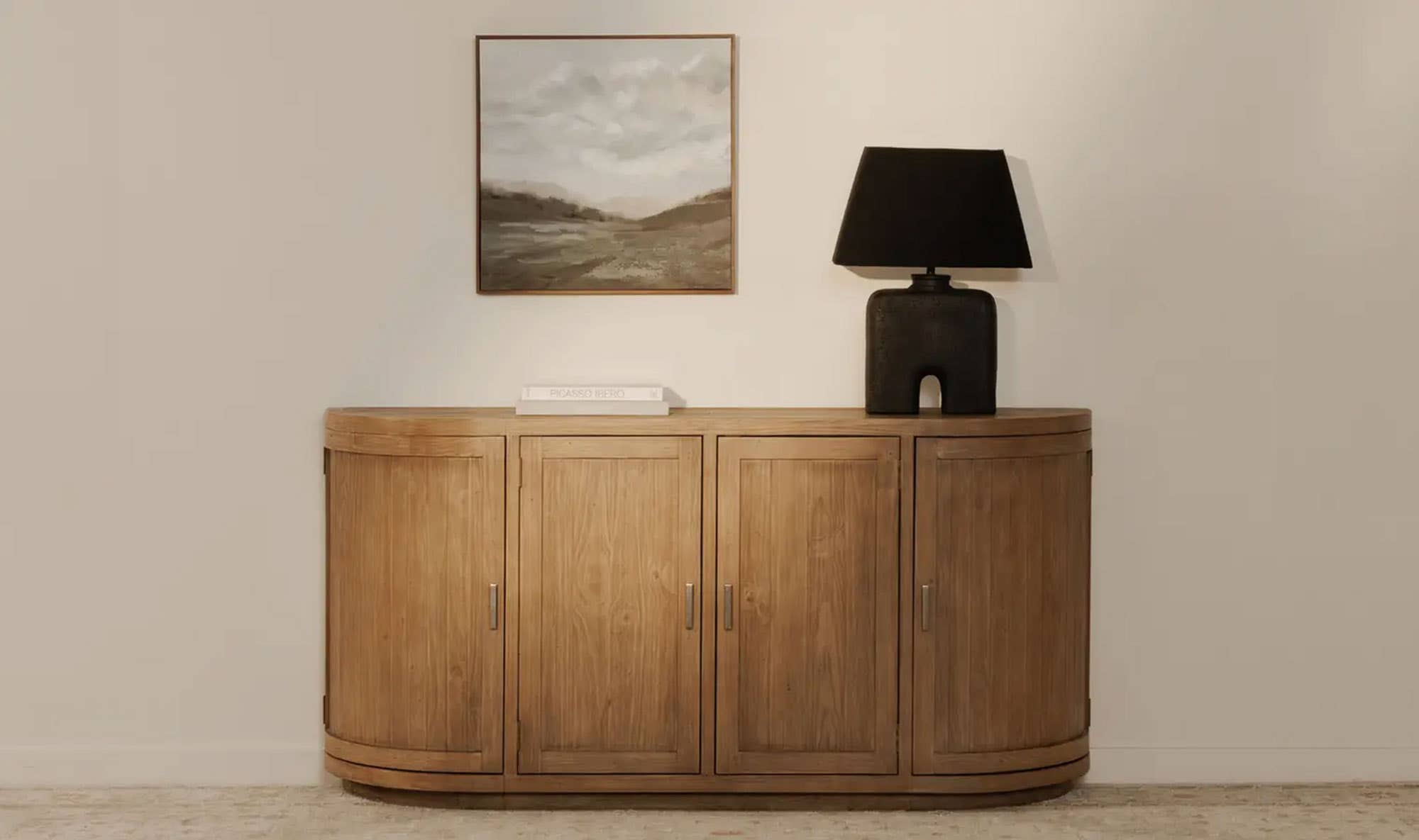 71" Natural Wood Sideboard