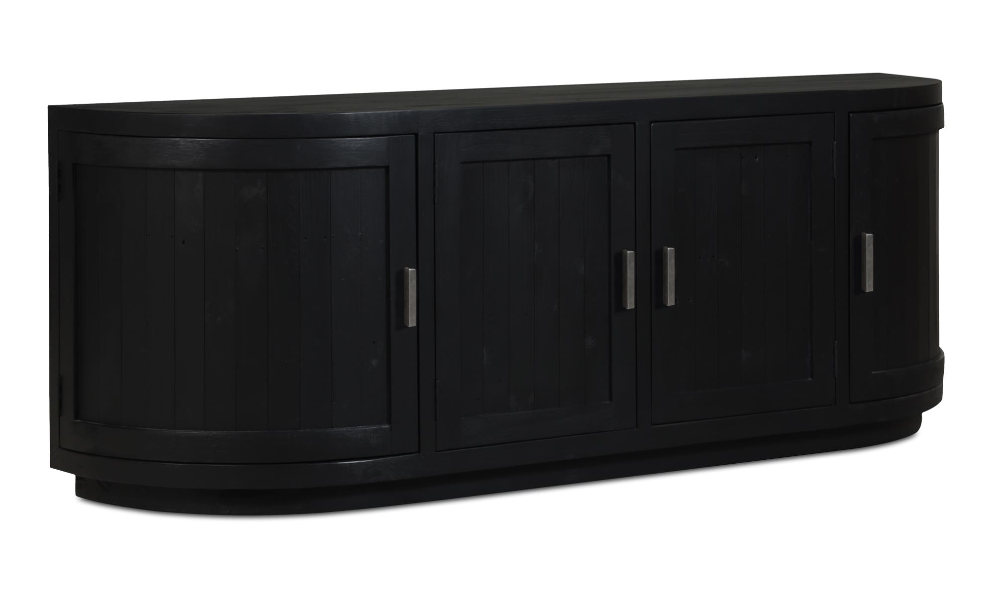 70.9" Black Wood Cabinet