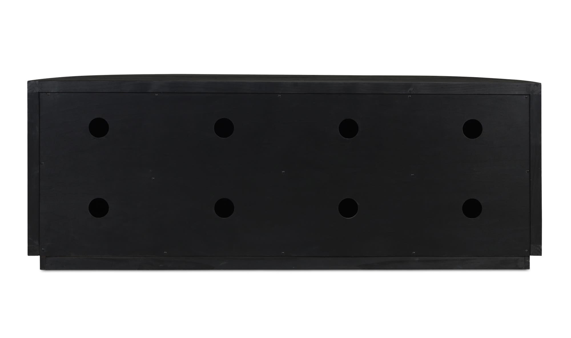 70.9" Black Wood Cabinet