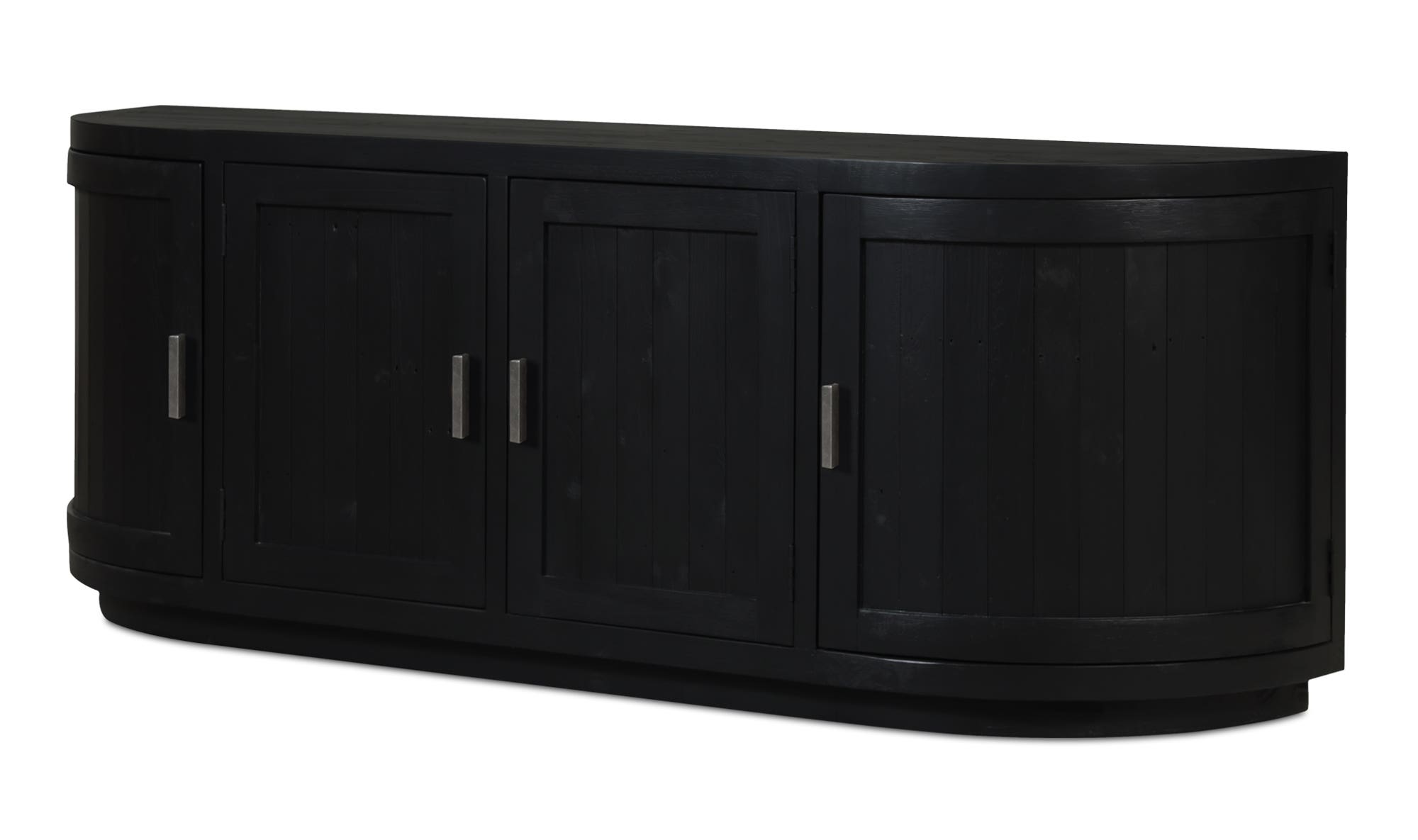 70.9" Black Wood Cabinet