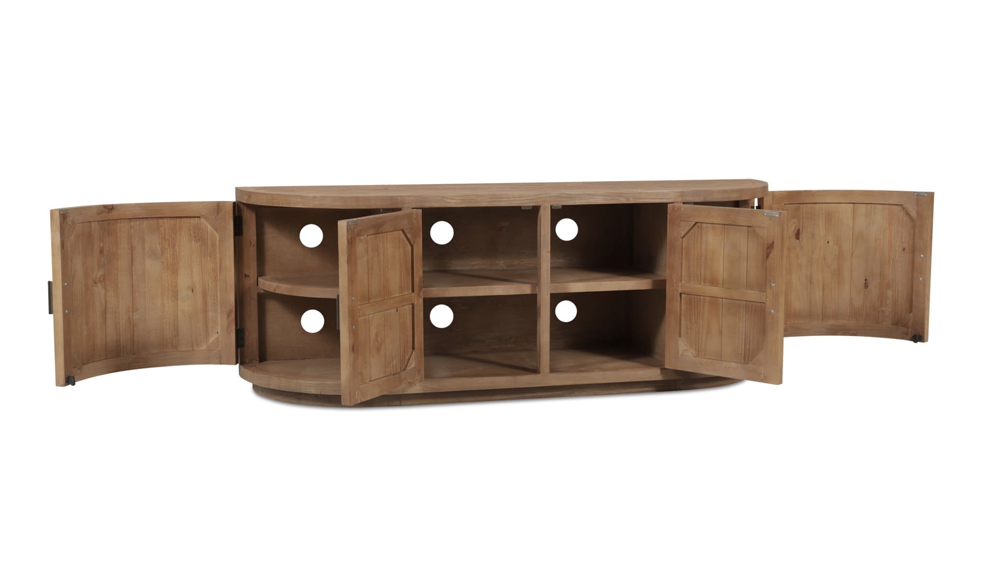 70.9" Natural Wood Cabinet