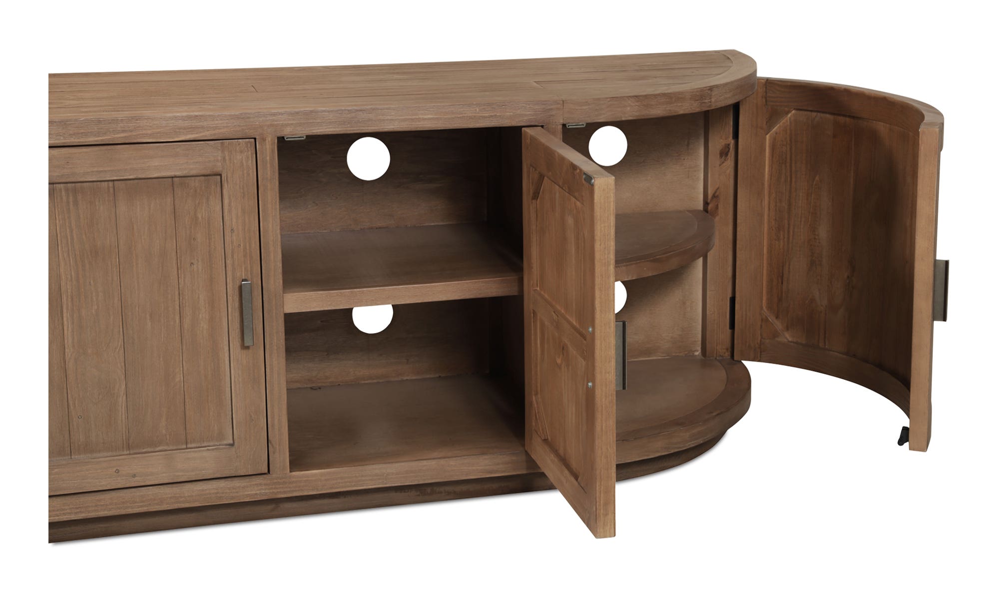 70.9" Natural Wood Cabinet