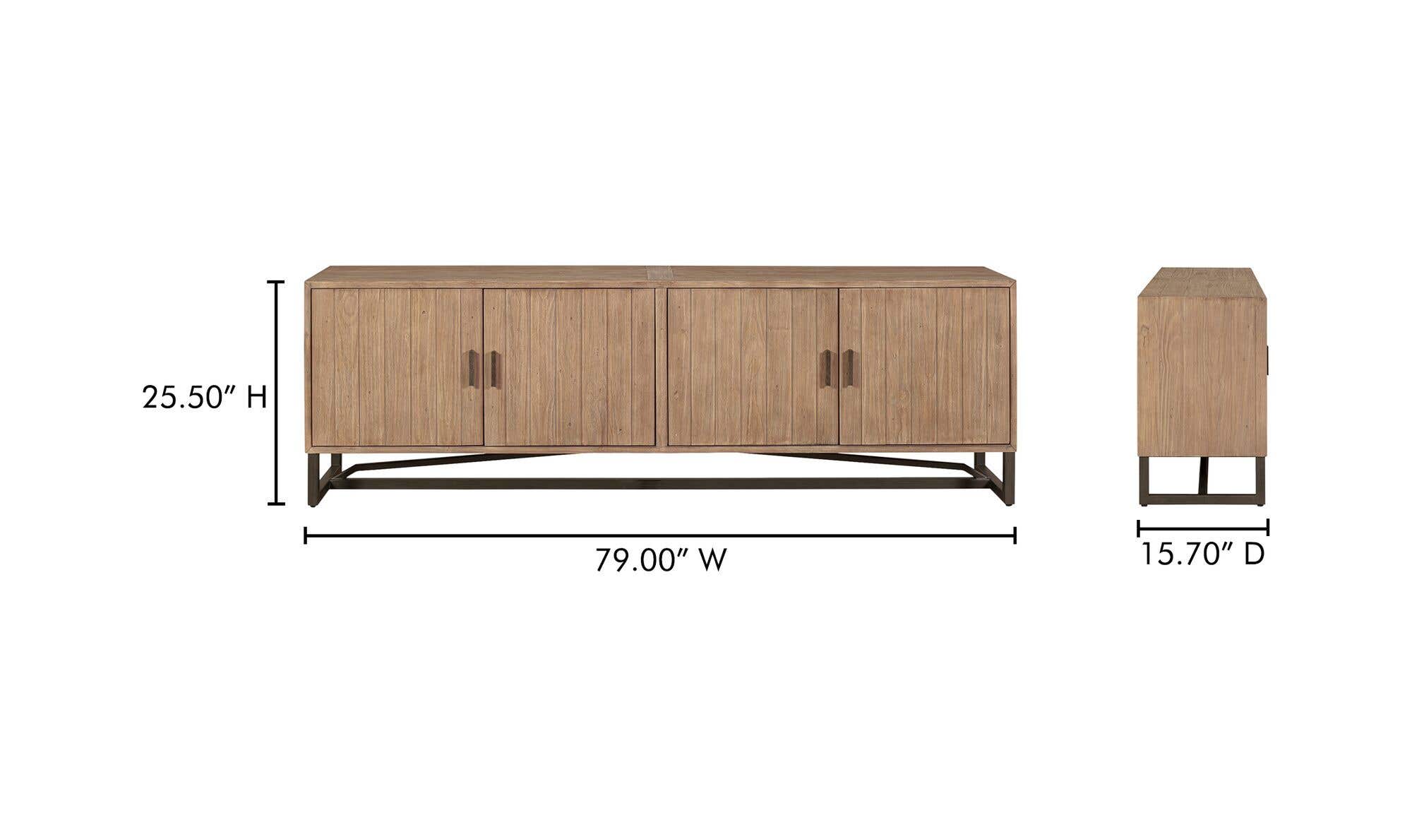 79" Natural Reclaimed Pine Media Console