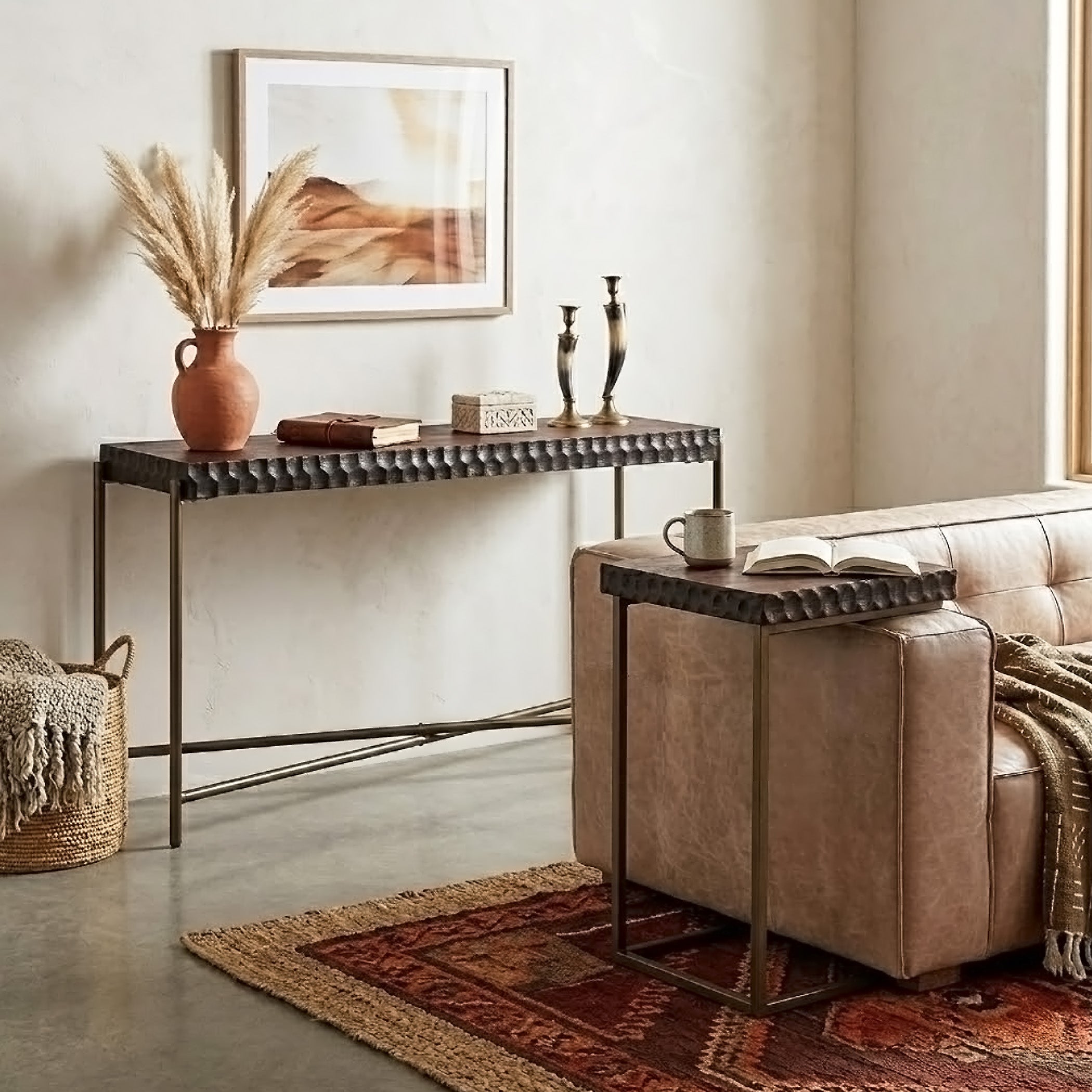 16" Two Tone Mango Console Table