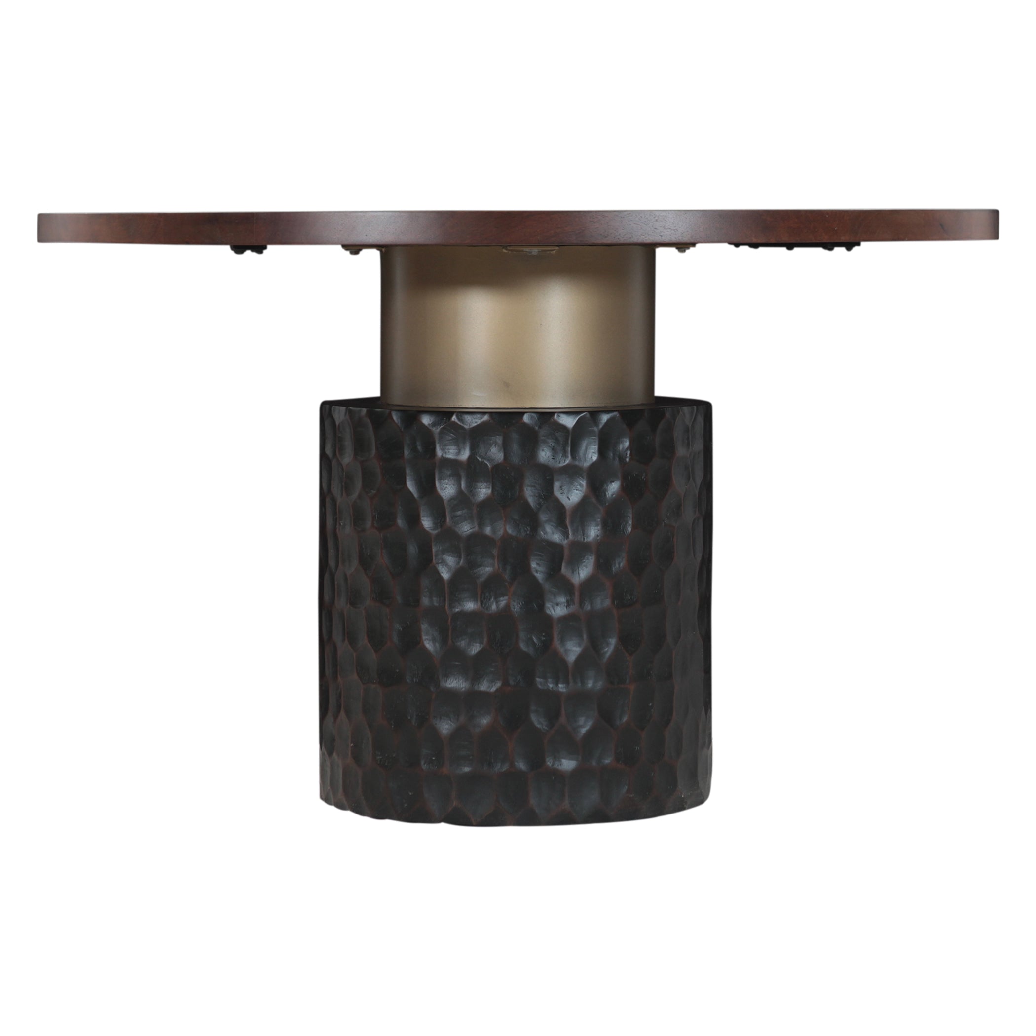 48" Two Tone Mango Round Dining Table