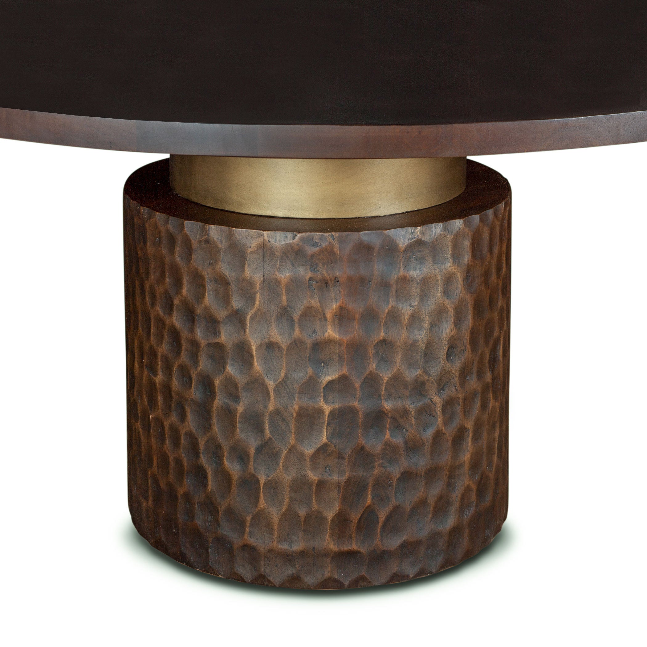 60" Carved Two-Tone Round Dining Table