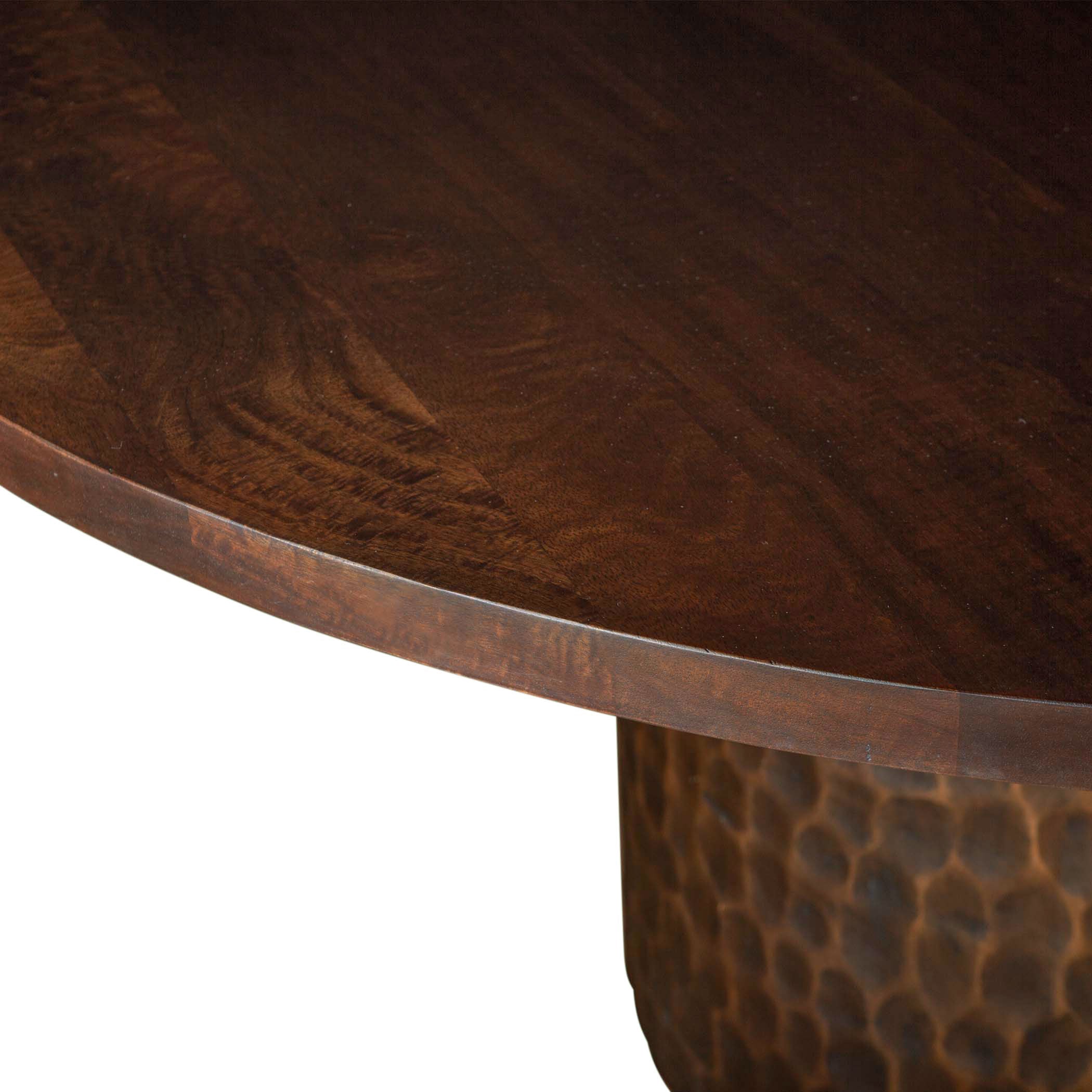 60" Carved Two-Tone Round Dining Table