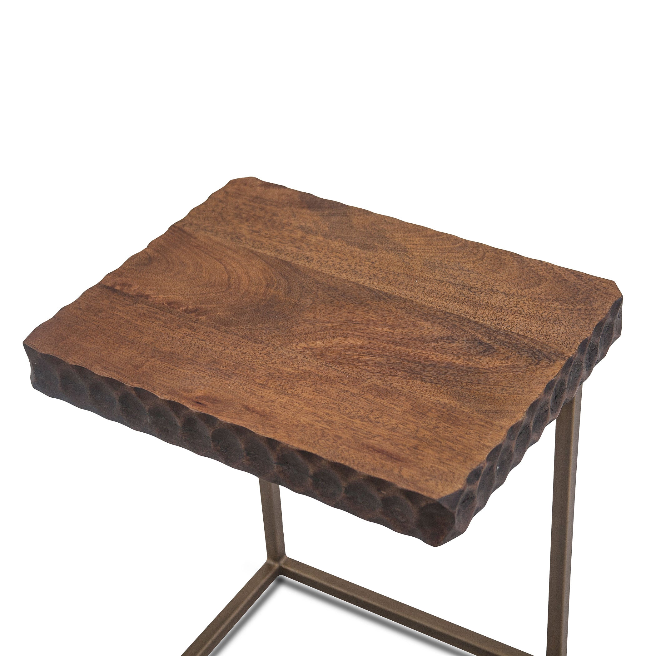 18" Two-Tone Mango Wood Side Table