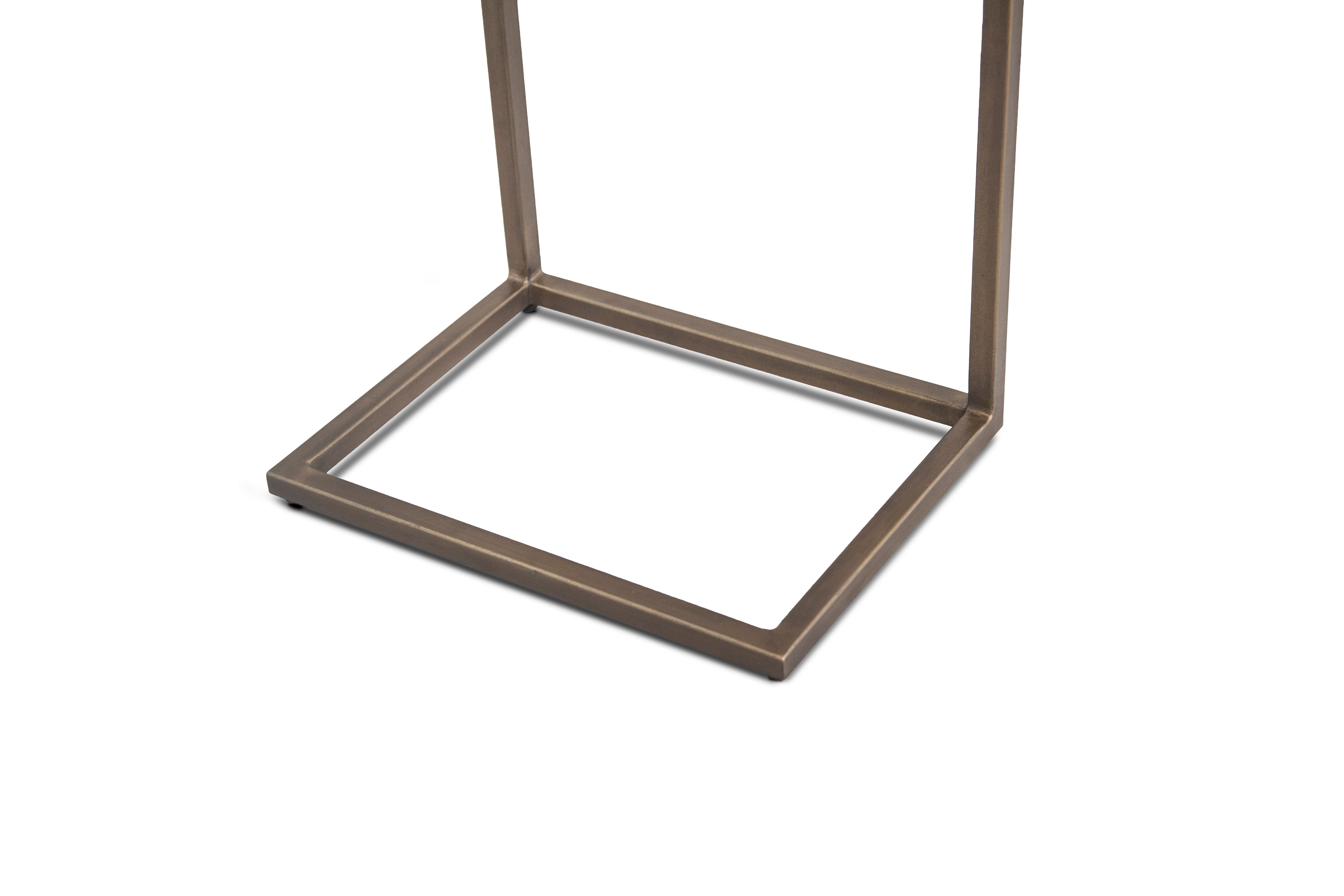 18" Two-Tone Mango Wood Side Table
