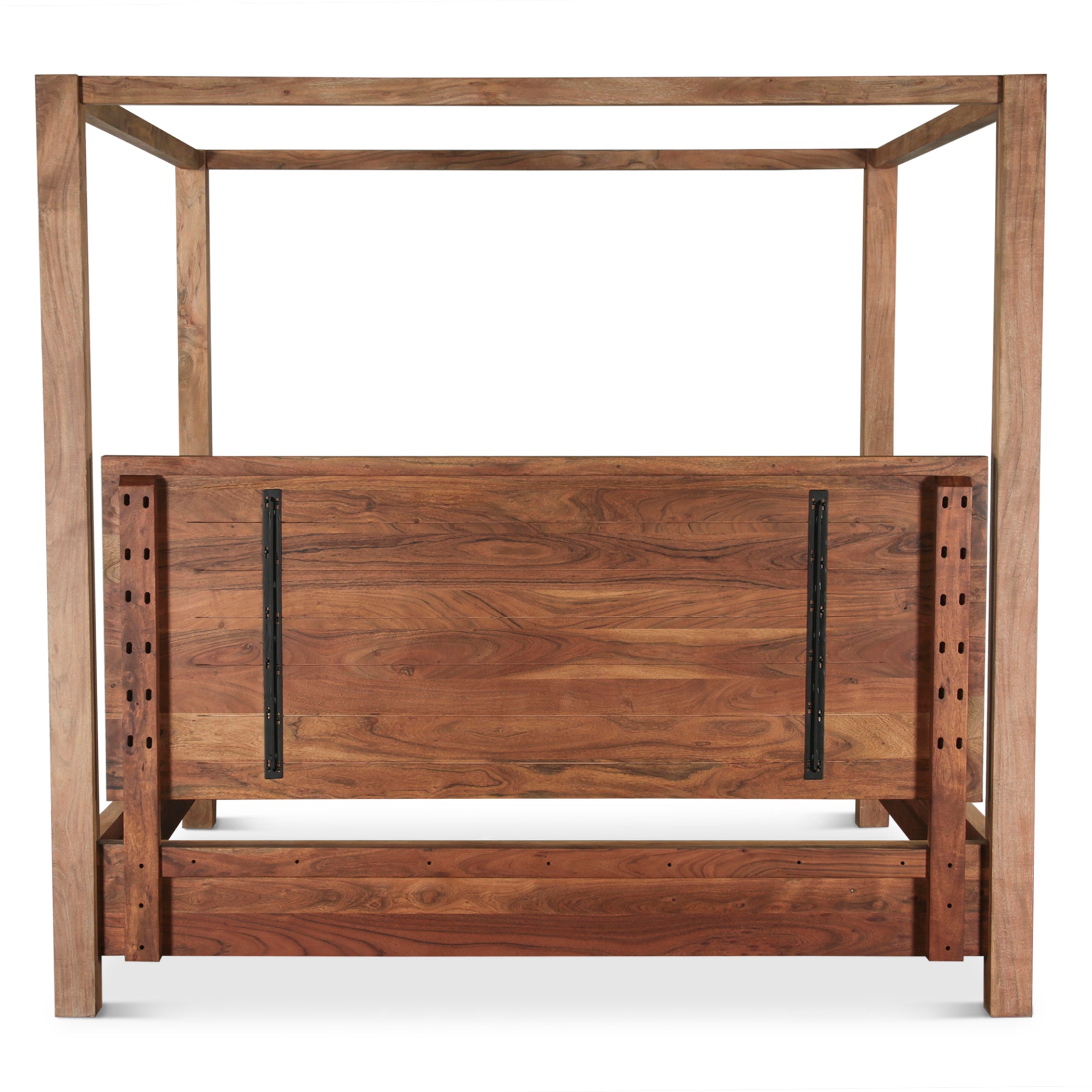 83" Brushed Acacia Wood King Size Bed
