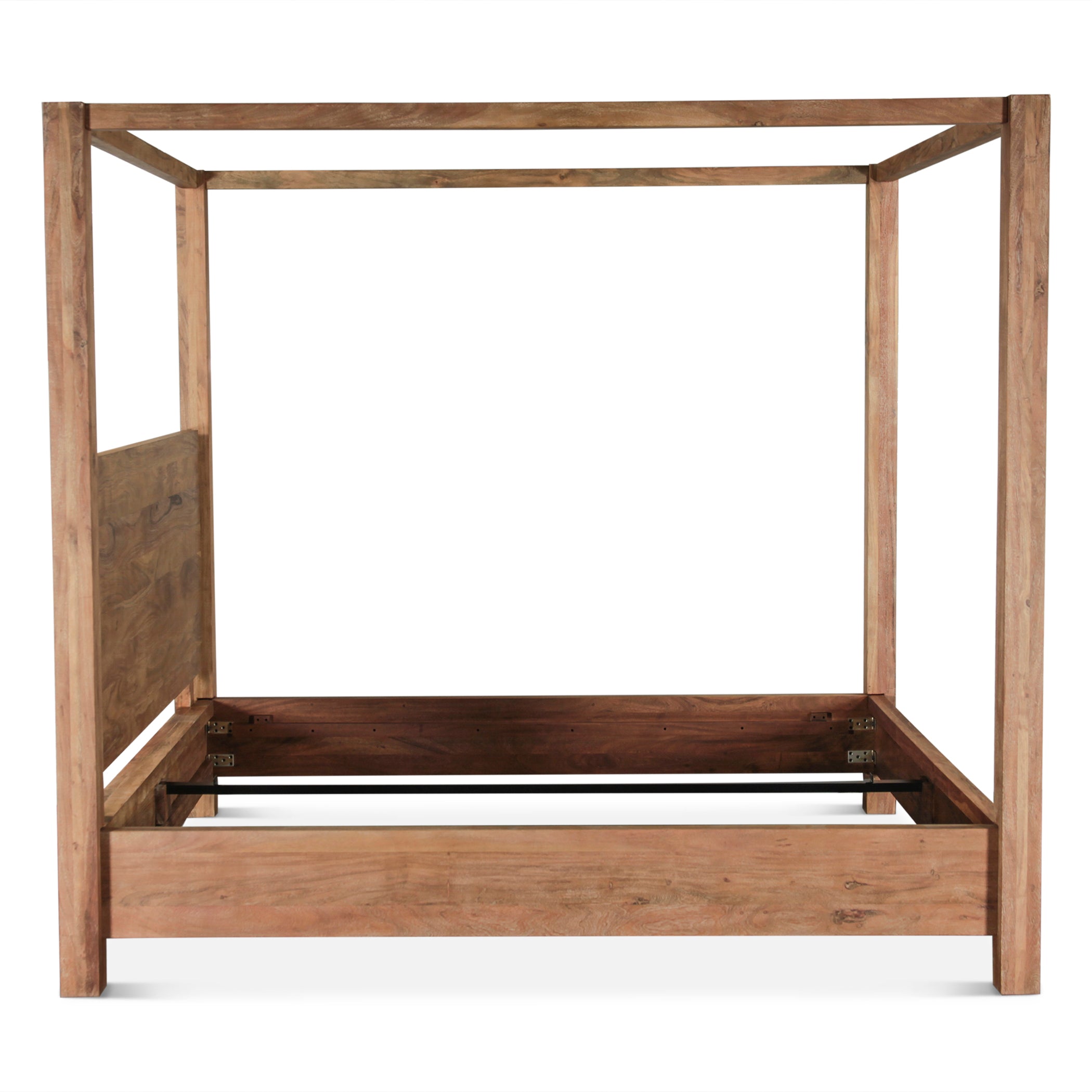 83" Brushed Acacia Wood King Size Bed