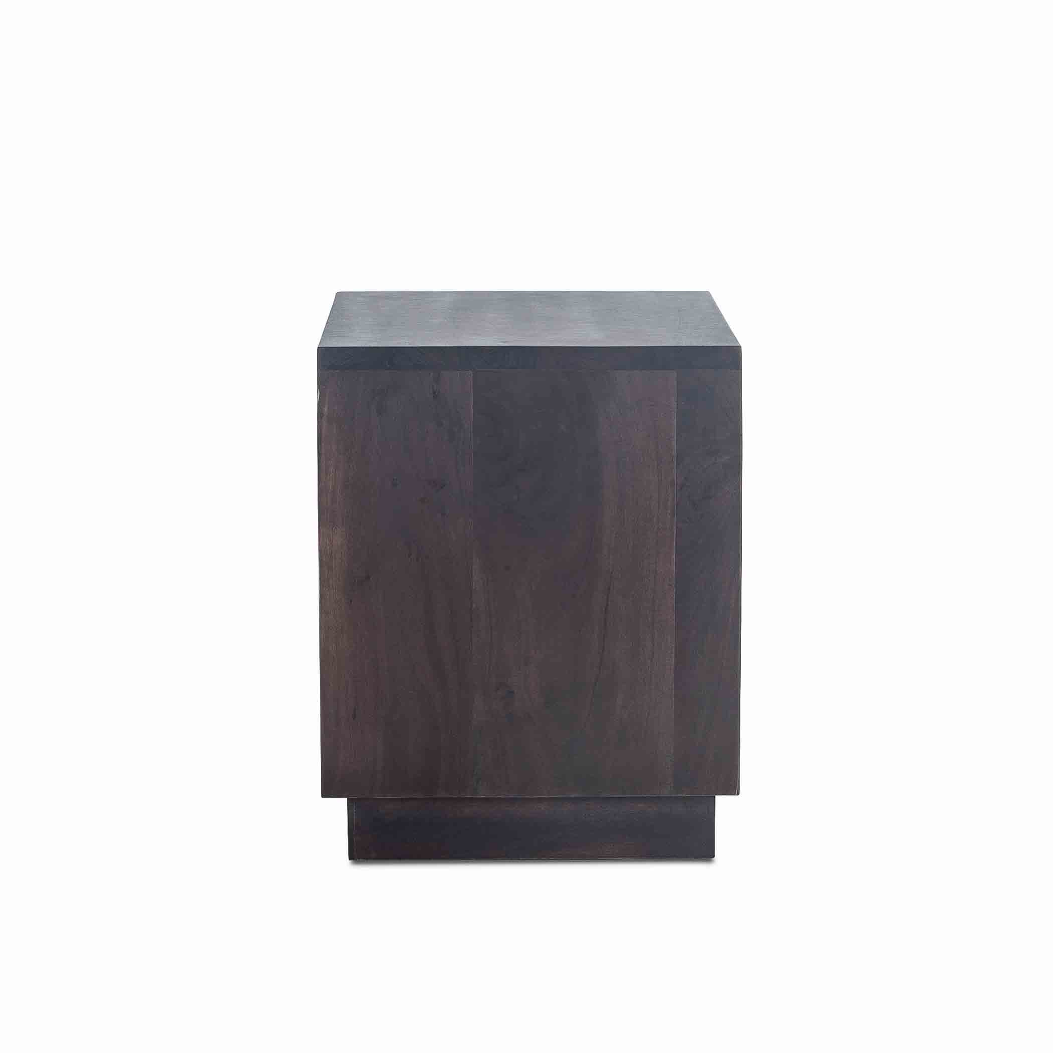 24" Raw Walnut Wood Nightstand