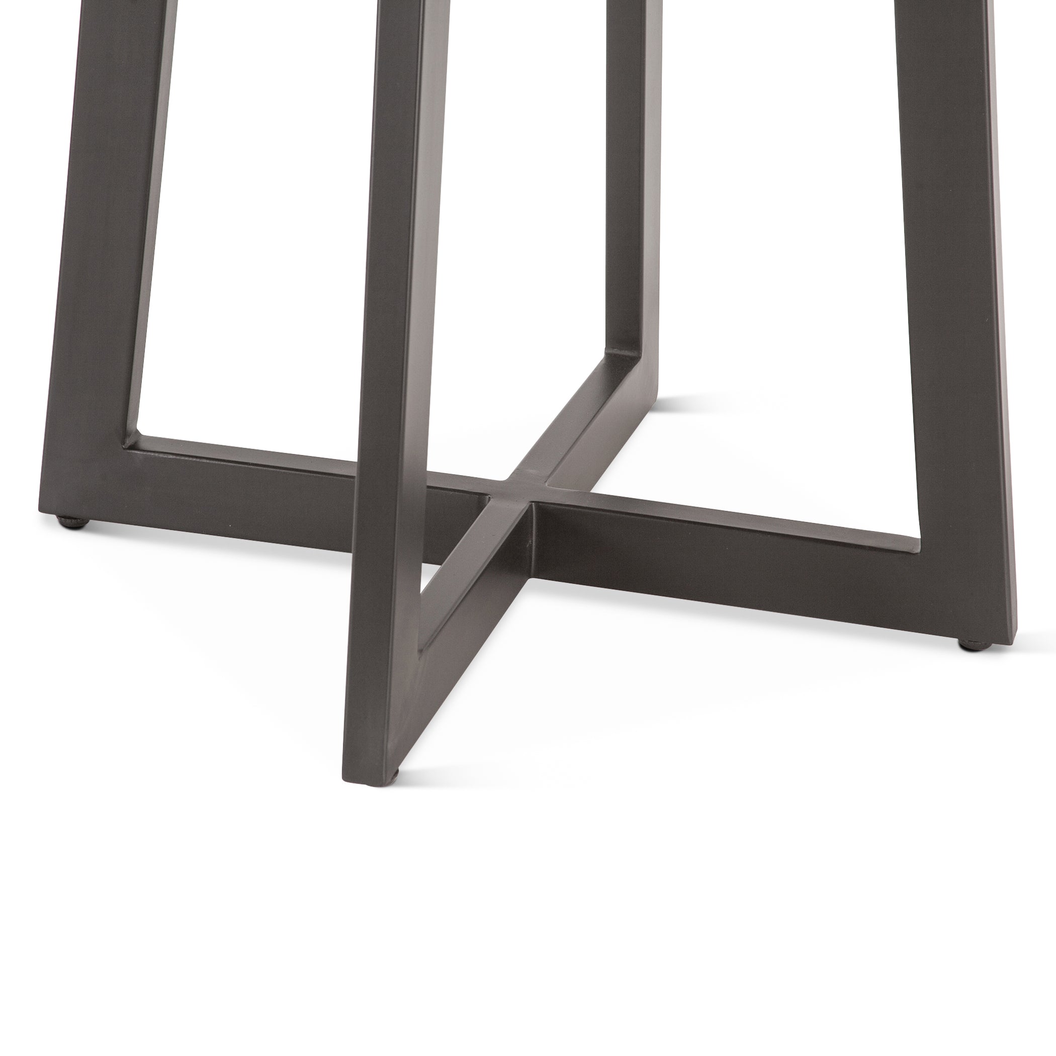 48" Smoked Acacia Round Dining Table