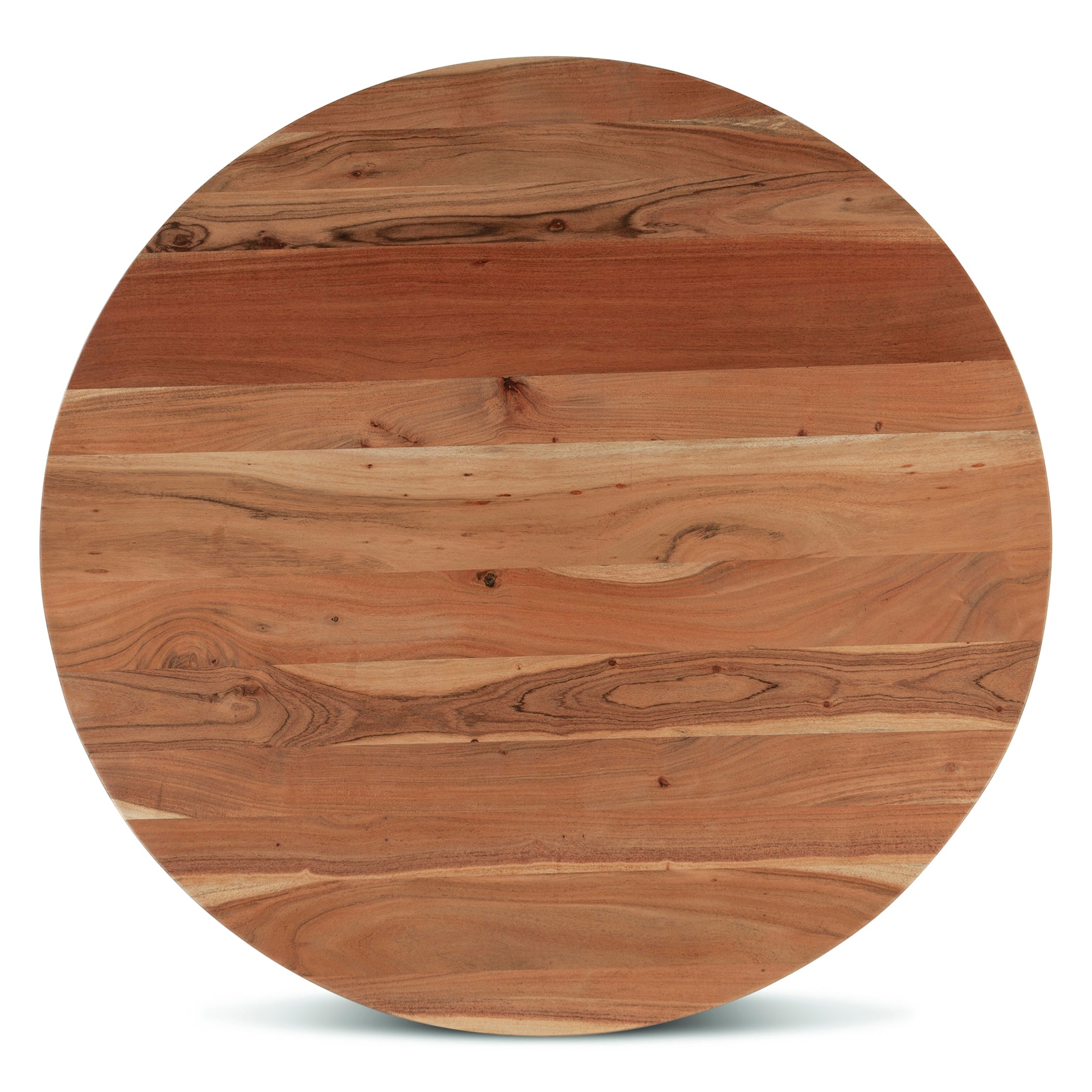 48" Smoked Acacia Round Dining Table